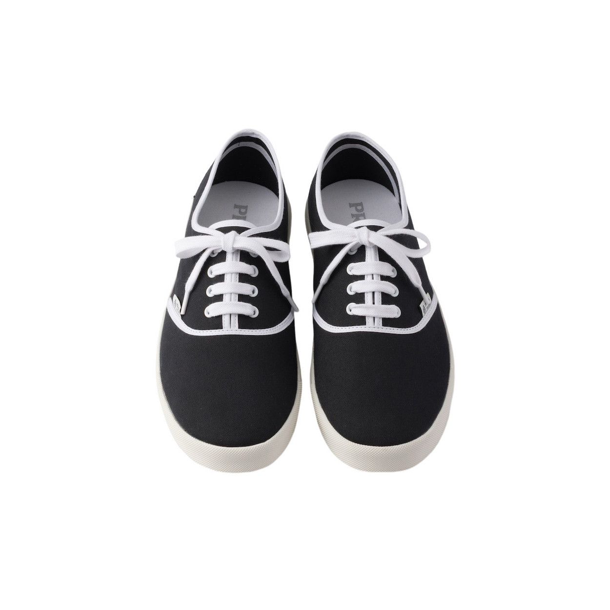 Prada PRADA $975 Black Drill Fabric Sneakers New & Authentic (Men' Size US 9 / EU 42 - 3 Thumbnail