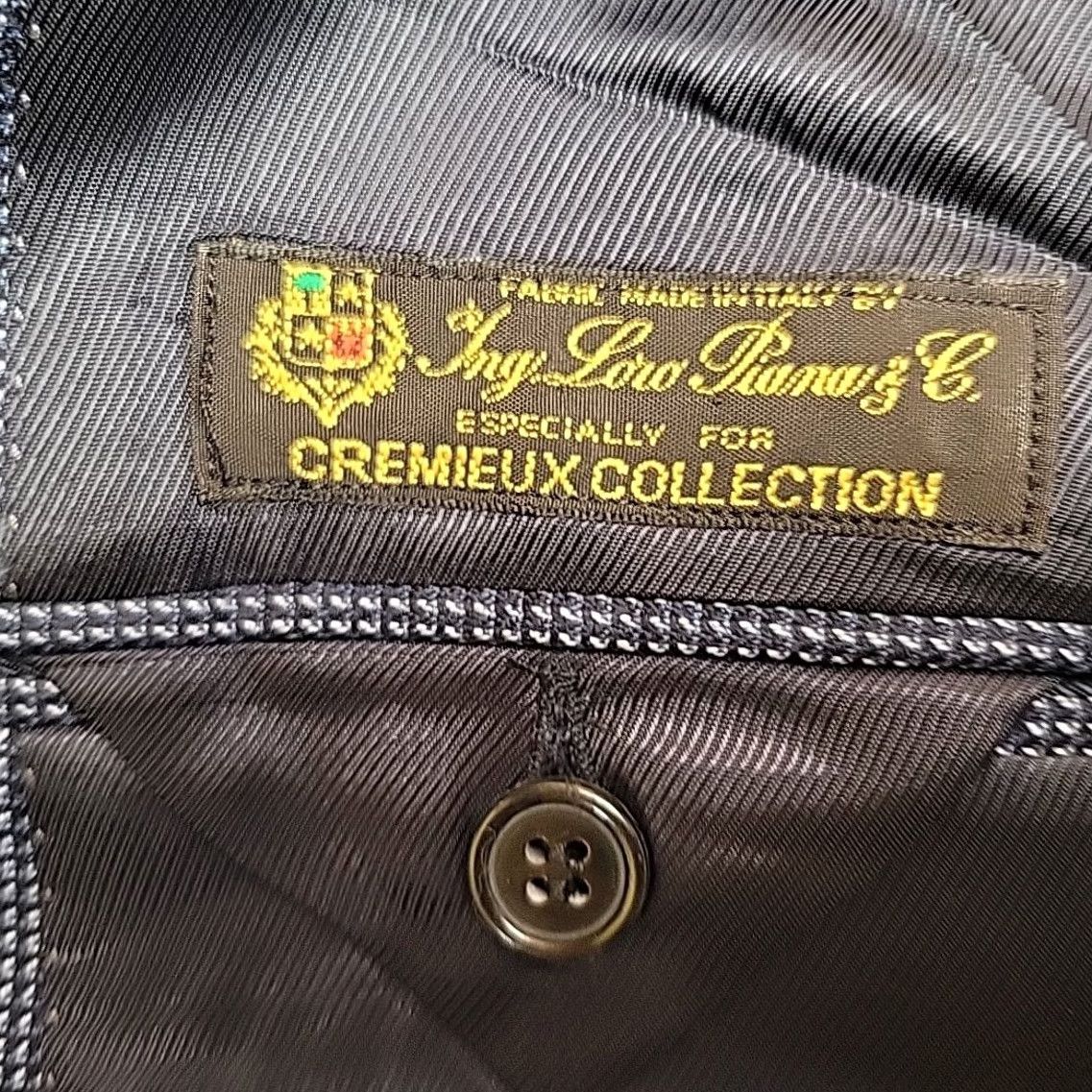 Cremieux Cremieux Lora Piana Blazer Mens 46 L Brown Wool Jacket Two-Button Notch Lapel Double-Vented Dry Clean Only Union Made Vintage VTG Blue? Size 46R - 7 Thumbnail