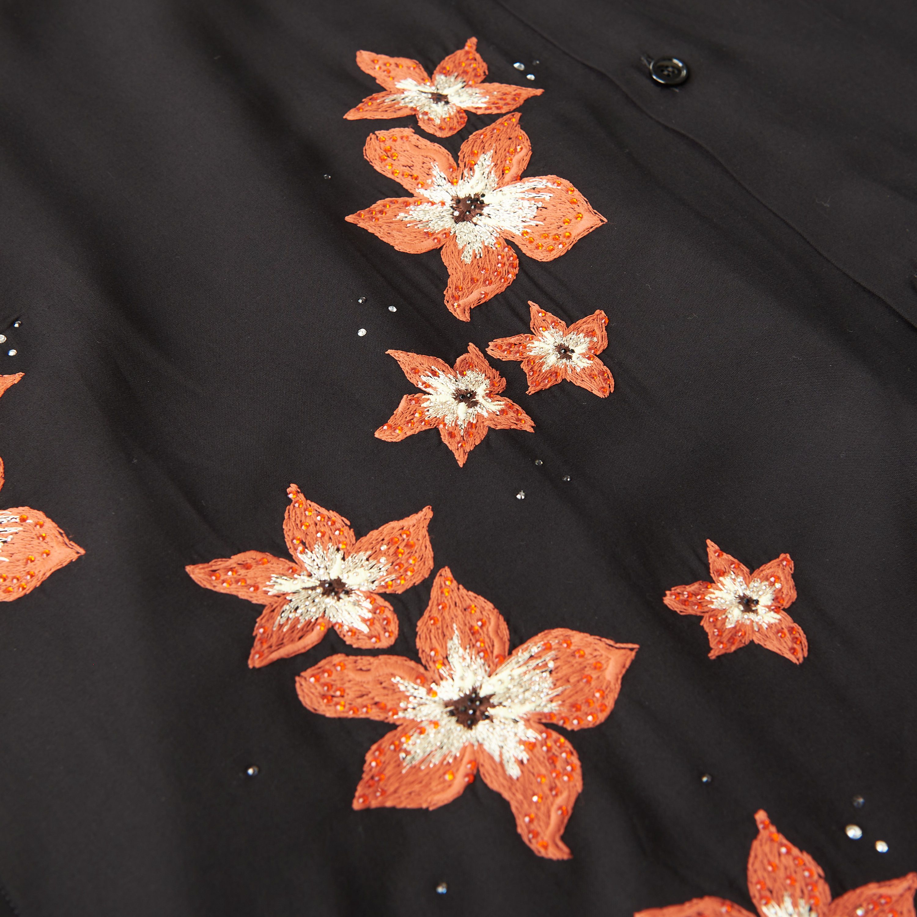 Celine Hawaiian Shirt - Hibiscus Flower Embroidery, Viscose Size US M / EU 48-50 / 2 - 11 Thumbnail