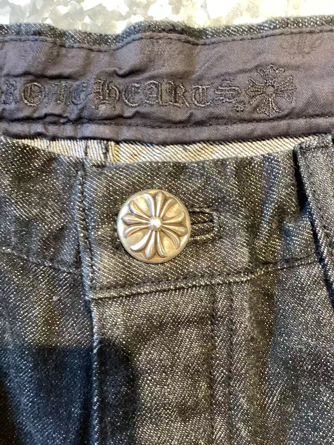 Chrome Hearts Leather star patch Fleur knee denim jeans Size US 32 / EU 48 - 6 Thumbnail