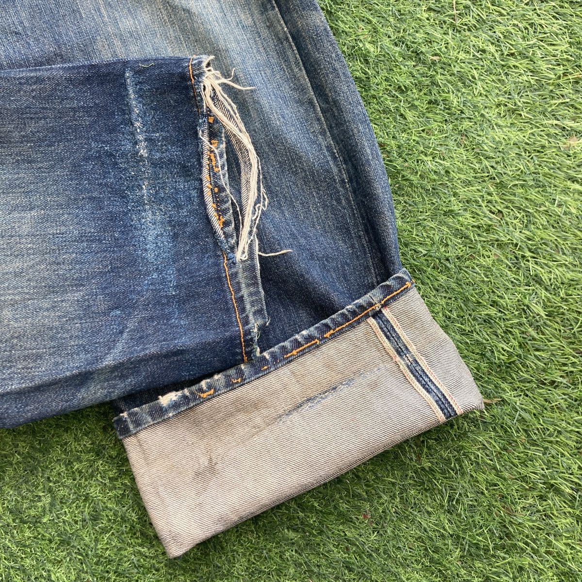 Studio D'Artisan VINTAGE STUDIO D’ ARTISAN BUCKLE BACK SELVEDGE DISTRESSED Size US 34 / EU 50 - 7 Thumbnail