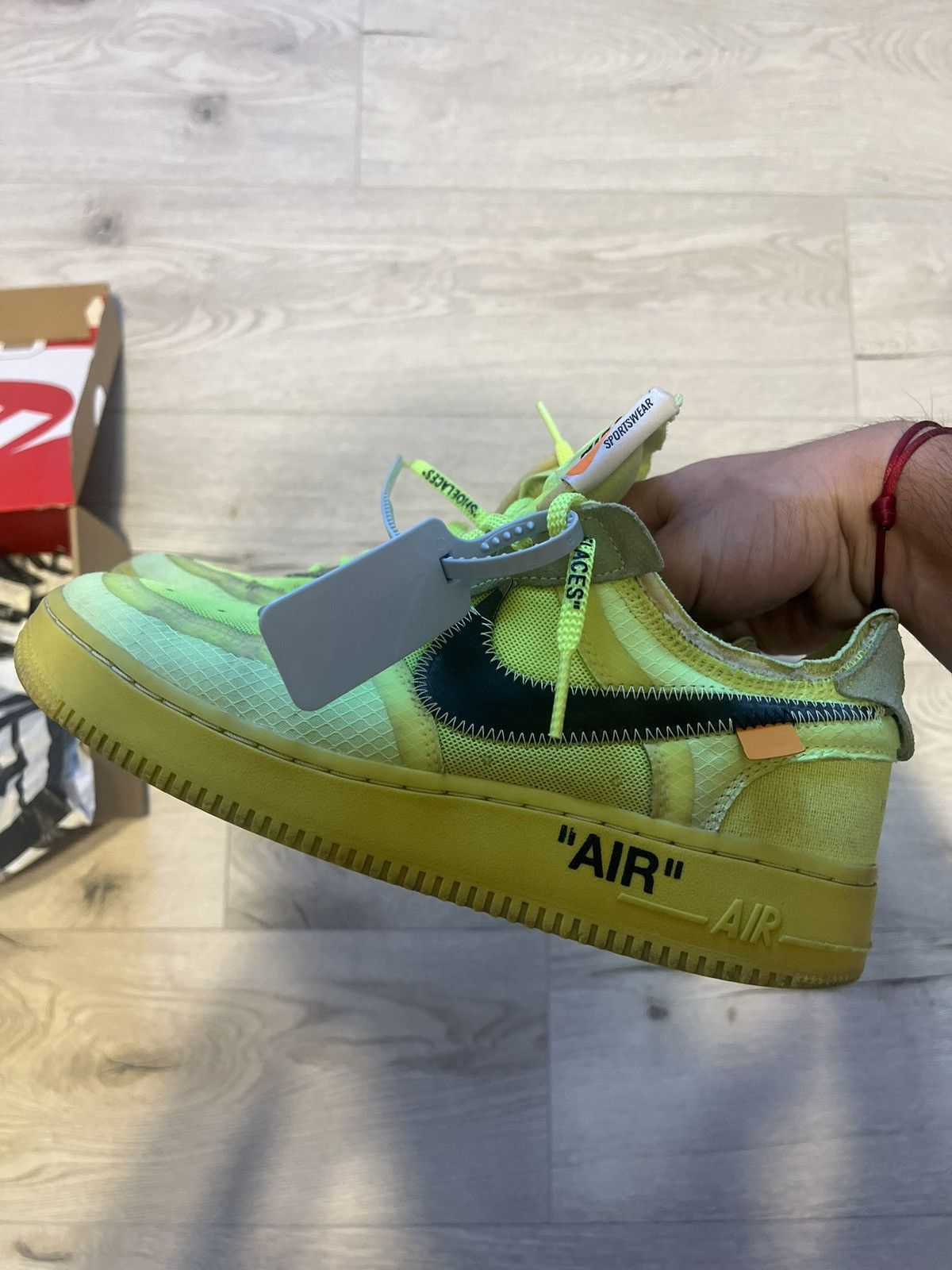 Nike × Off-White Nike x Off White AF1 ‘Volt’ Size US 6.5 / EU 39-40 - 7 Thumbnail