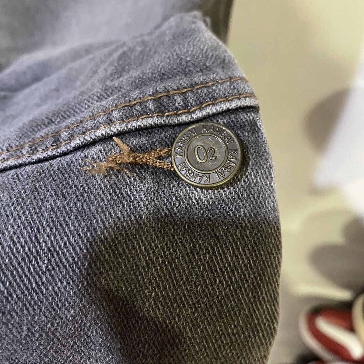 Kansai Yamamoto Kansai 02 Flare Jeans: Button Hem Denim Boot Cut, Y2K Size US 32 / EU 48 - 7 Thumbnail
