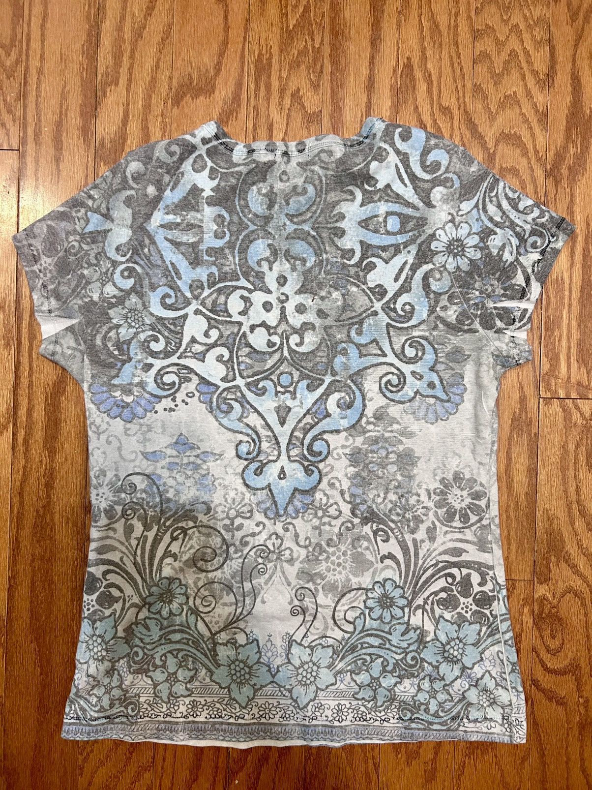 Other Apt. 9 Graphic V-Neck Tee Size L / US 10 / IT 46 - 3 Thumbnail
