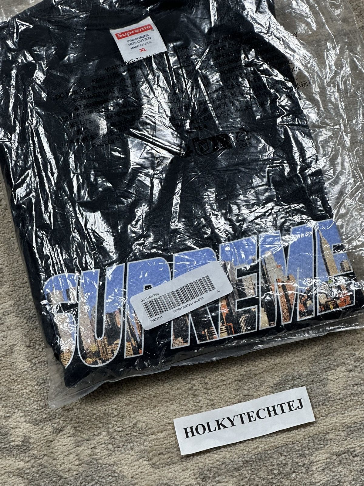 Supreme Supreme Gotham Tee - Black - XL - FW23 Size US XL / EU 56 / 4 - 3 Thumbnail