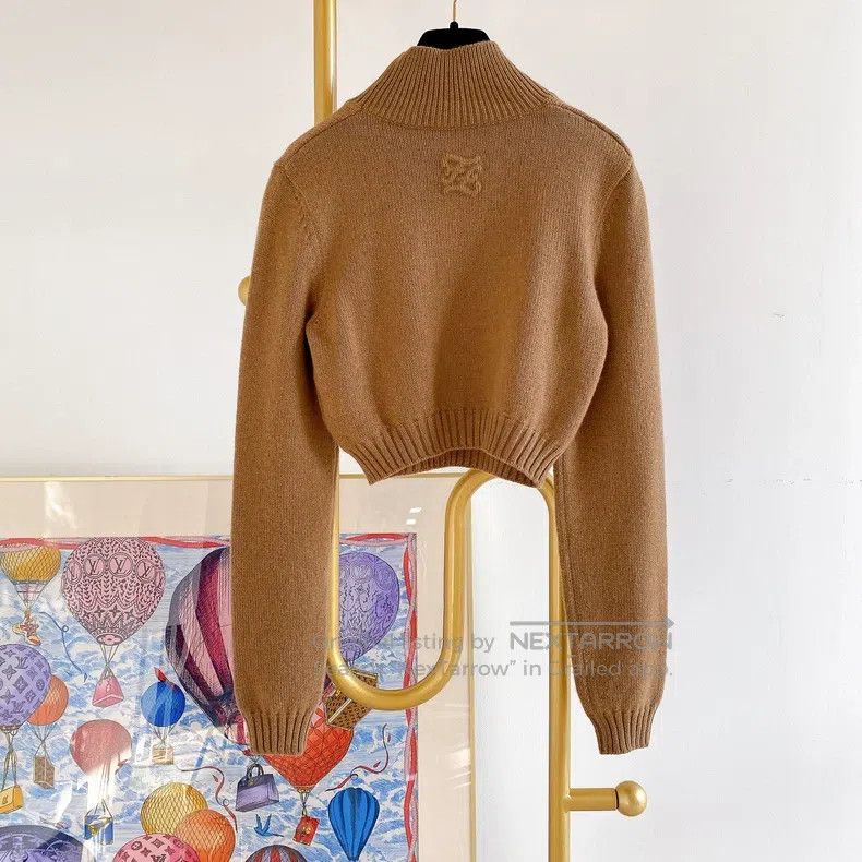 Fendi Fendi Brown Knit Top Size S / US 4 / IT 40 - 2 Thumbnail