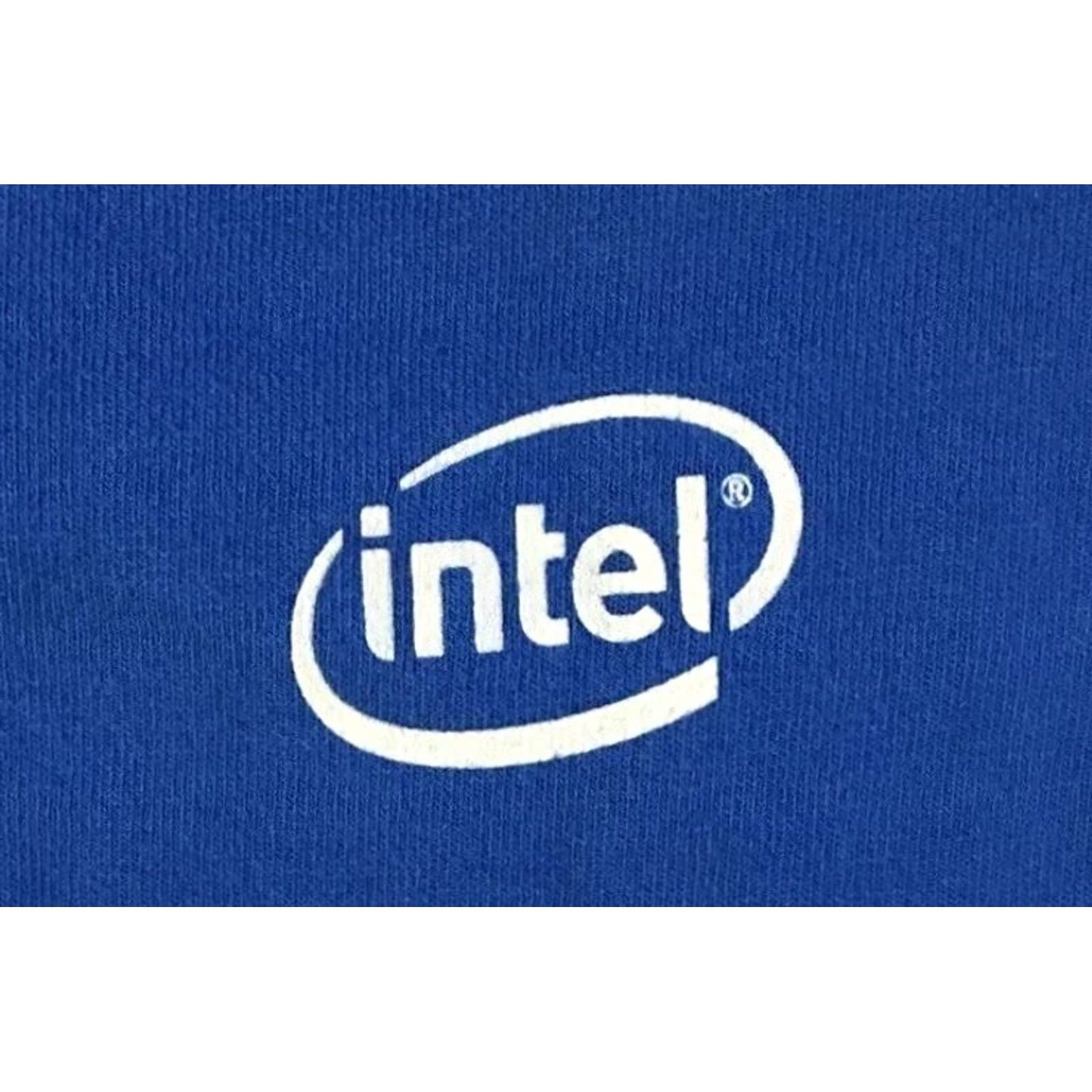 Apple VINTAGE Intel Faded Employee Shirt M Cotton Blue Microsoft T-Shirt Men Short Sleeve Crew Neck 90s Grunge Rock USA California 80s Y2K Size US M / EU 48-50 / 2 - 4 Thumbnail