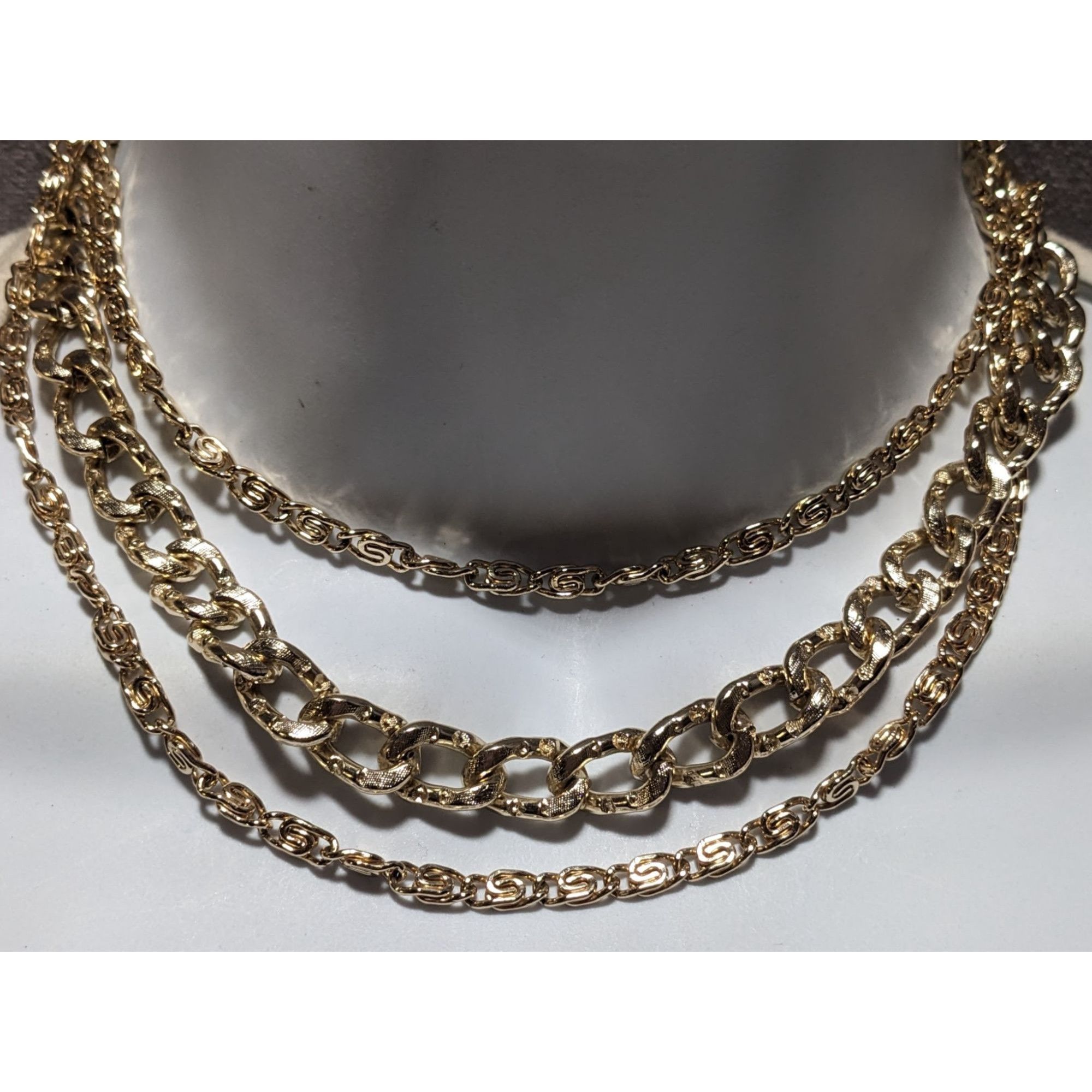 Other Coro Vintage Gold Three-Strand Chain Necklace Size ONE SIZE - 5 Thumbnail