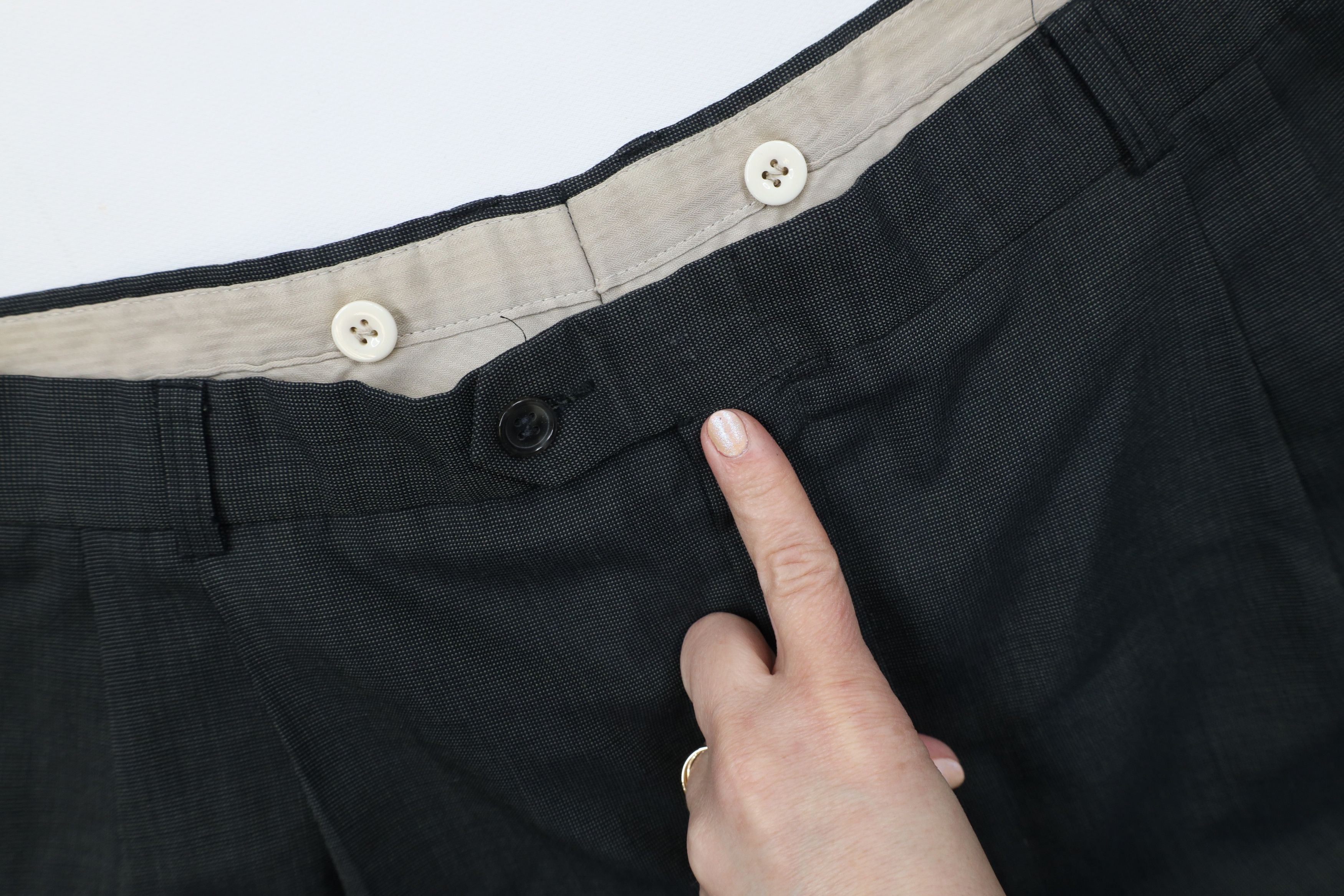 Vintage Vintage 90s Streetwear Gabardine Knit Wide Leg Chino Pants Size US 38 / EU 54 - 9 Thumbnail