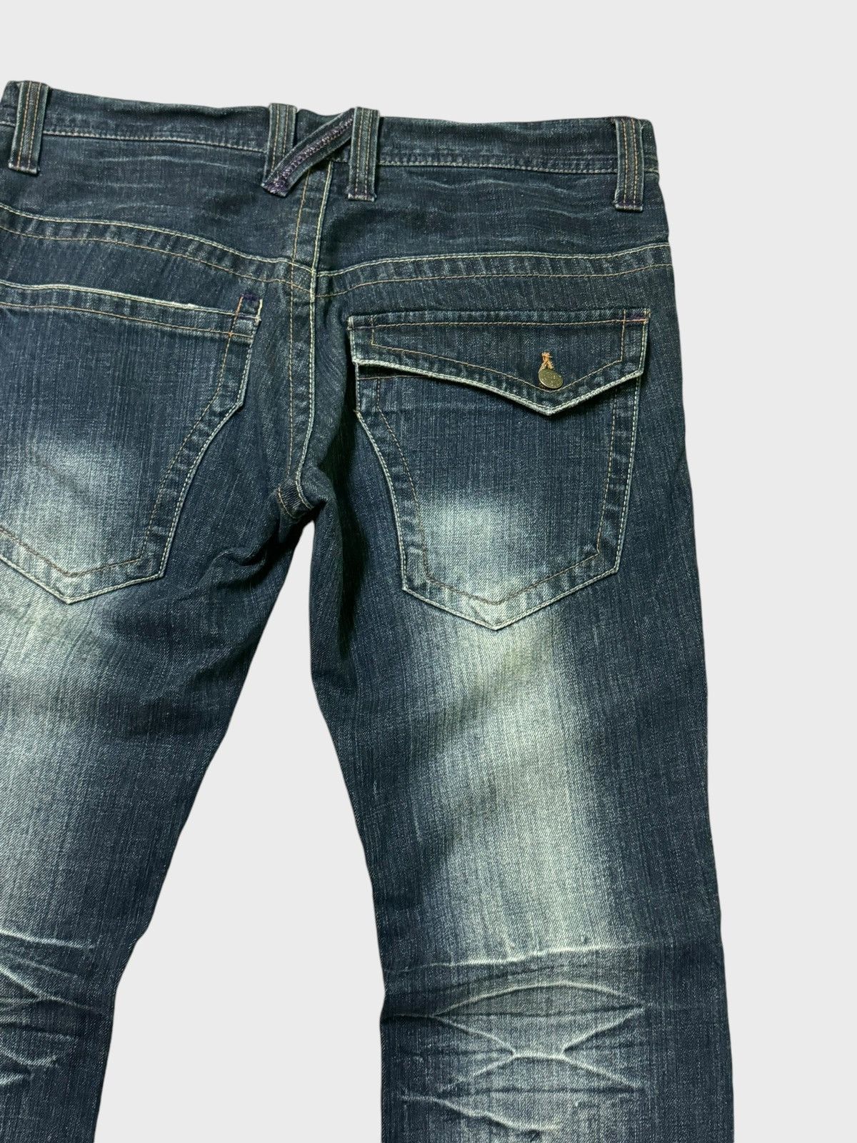 Japanese Brand Root Three Japan Muddy Wash Flared Denim Pants Size US 33 - 12 Thumbnail