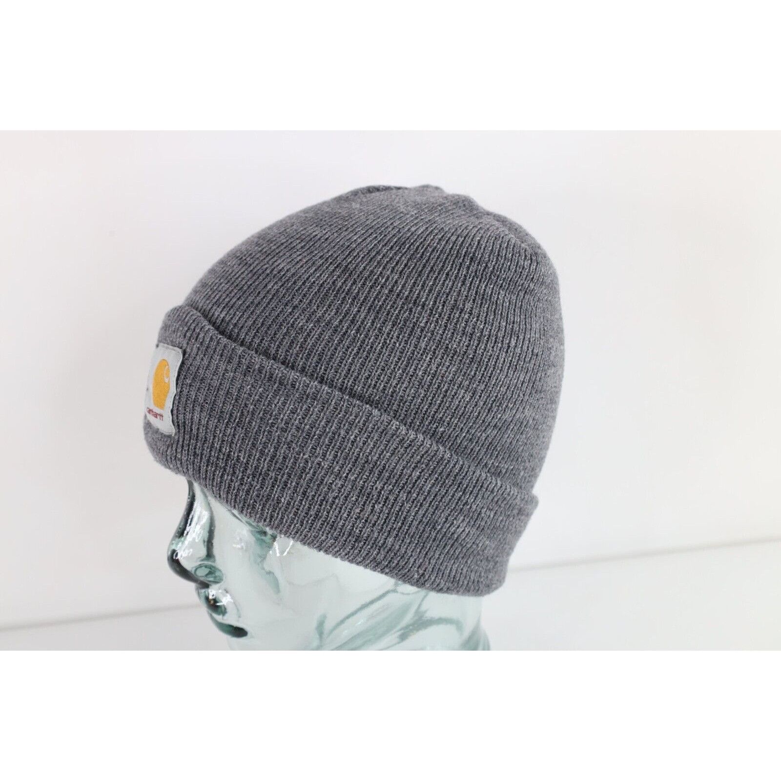 Carhartt × Vintage Vintage Carhartt Distressed Spell Out Knit Winter Beanie Hat Size ONE SIZE - 3 Thumbnail