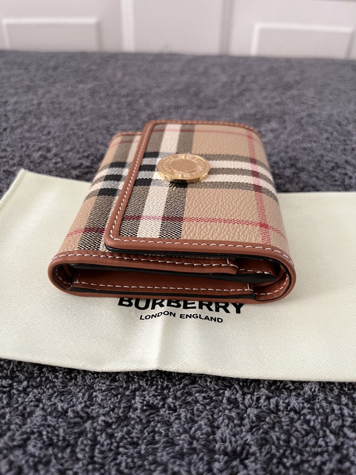 Burberry Burberry Check and Leather Small Folding Wallet Size ONE SIZE - 9 Thumbnail