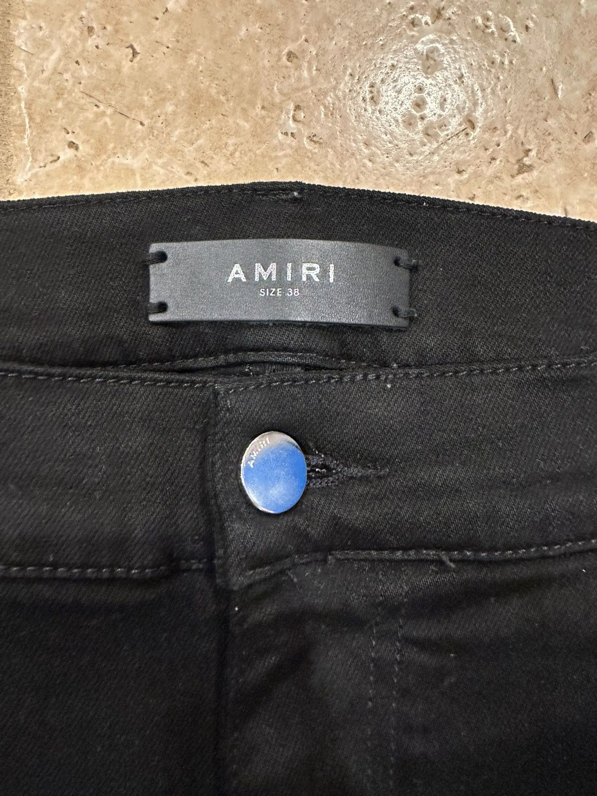 Amiri Amiri Black / White Stripe Track Denim Distressed Jeans Size US 38 / EU 54 - 5 Thumbnail
