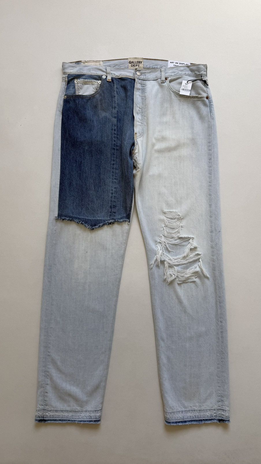 Gallery Dept. Ken 5001 Reworked Washed Blue Jeans Size US 36 / EU 52 - 1 Thumbnail
