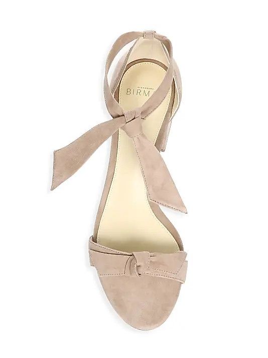 Alexandre Birman os11x1225 Clarita Bow Suede Sandals in Beige Size US 8 / IT 38 - 5 Thumbnail