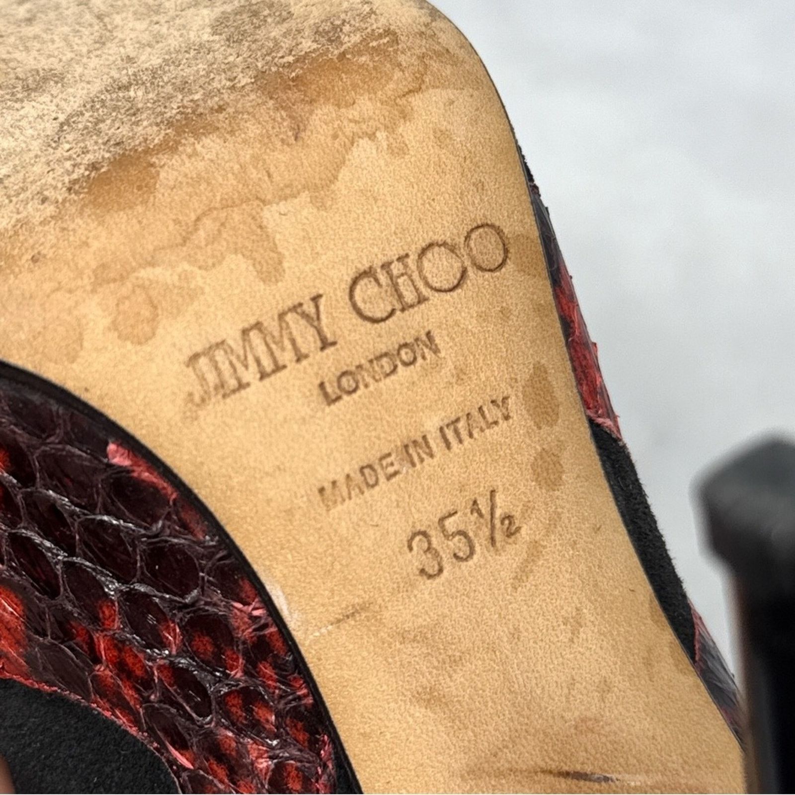 Jimmy Choo Jimmy Choo VTG Fire Flames Snakeskin Pointed Toe Ankle Boots Size US 5.5 / IT 35.5 - 11 Thumbnail