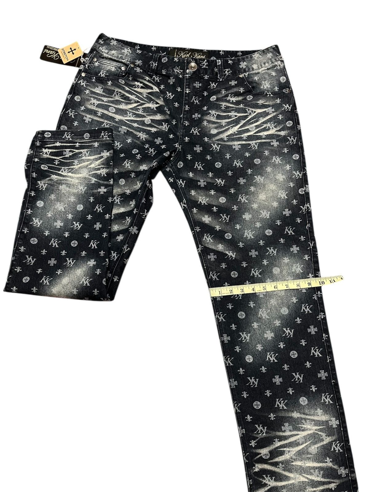 Karl Kani KARL KANI STRECTH MONOGRAM DENIM PANTS Size US 40 / EU 56 - 16 Thumbnail