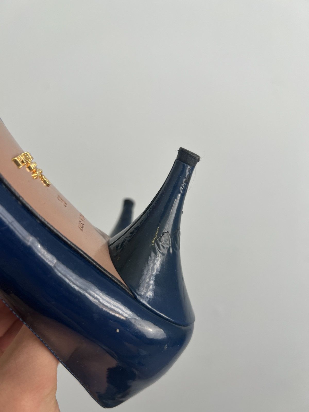 Prada Prada Blue Suede Kitten Heel Pumps Size US 8 / IT 38 - 6 Thumbnail