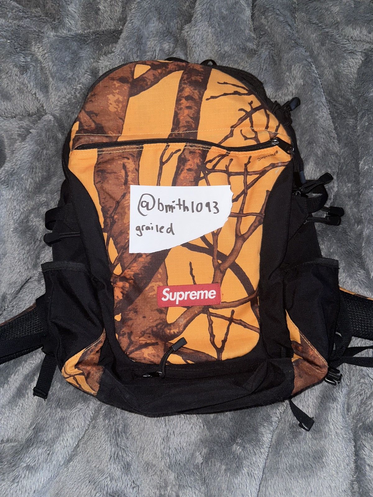 Orange supreme hot sale backpack