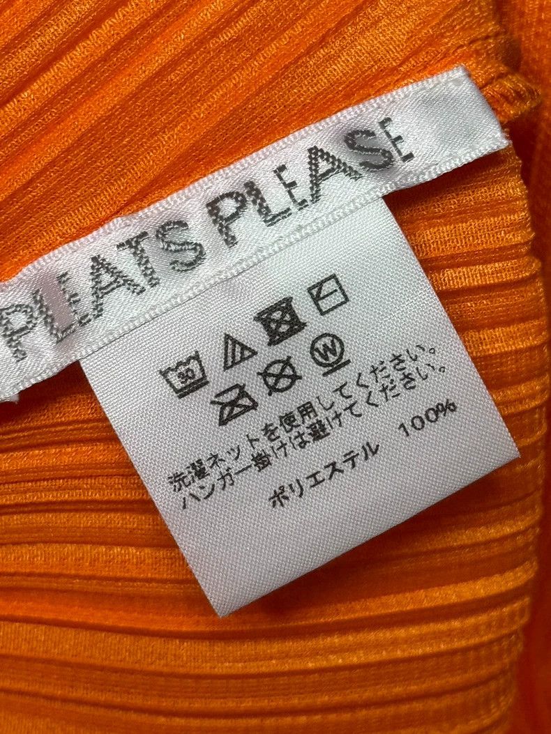 Issey Miyake Issey Miyake size:3 Orange puffed-sleeve pleated dress Size S / US 4 / IT 40 - 4 Thumbnail