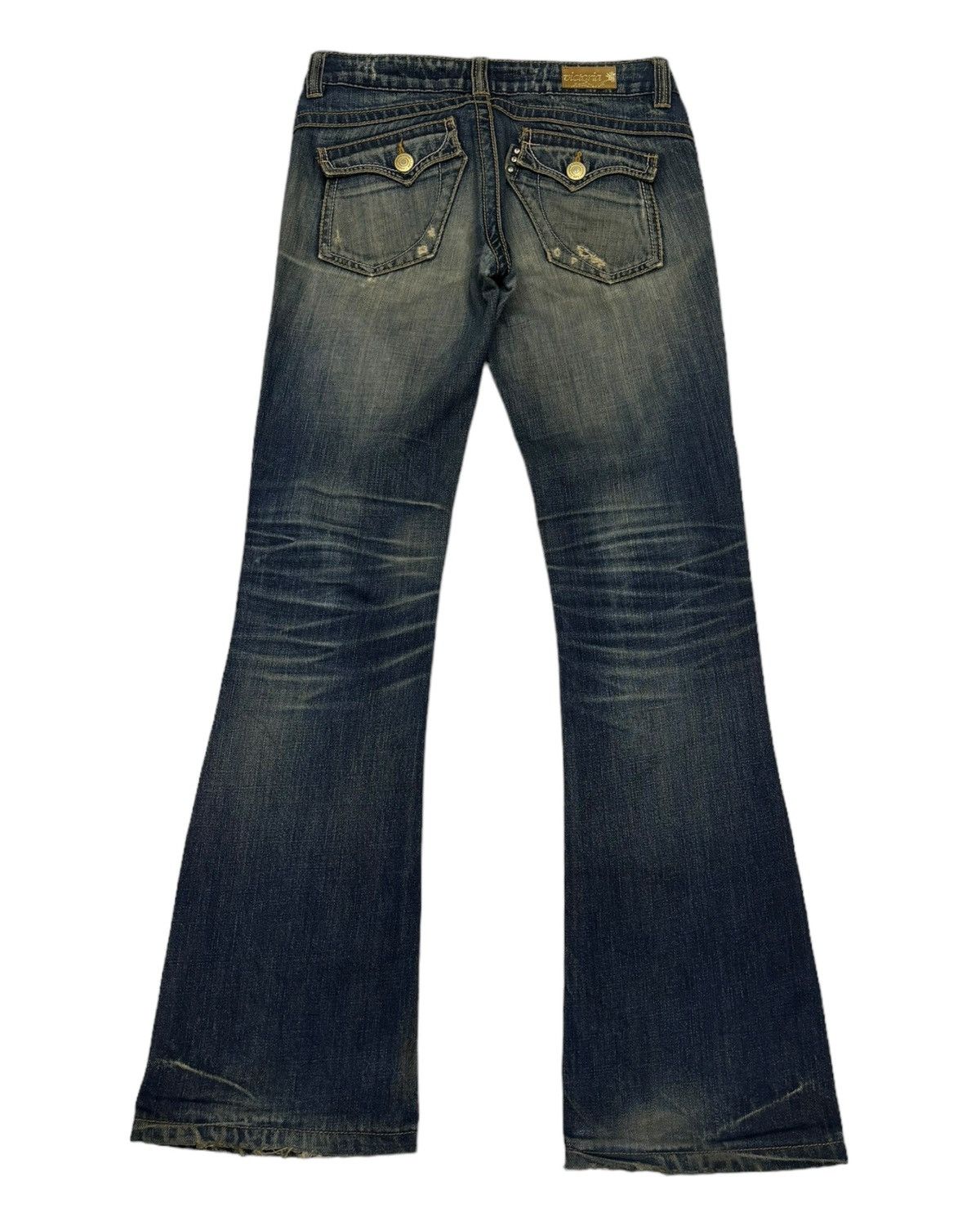 If Six Was Nine FLARE JEANS RUSTY LEE COOPER BOOTCUT DENIM JEANS Size 28" / US 6 / IT 42 - 2 Thumbnail