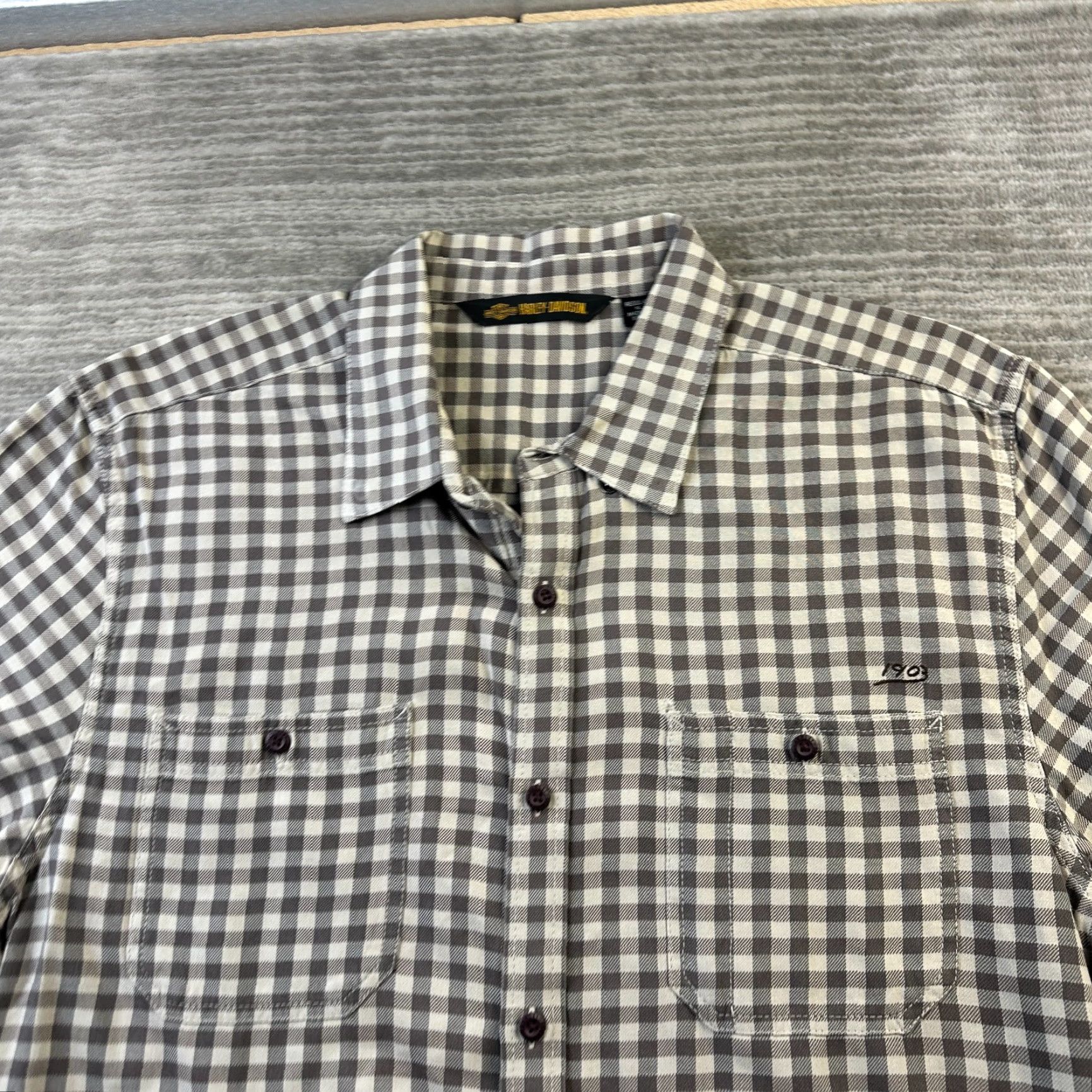 Harley Davidson Harley-Davidson Shirt Mens XL Gray Performance Biker Chainstitch Retro Size US XL / EU 56 / 4 - 3 Thumbnail
