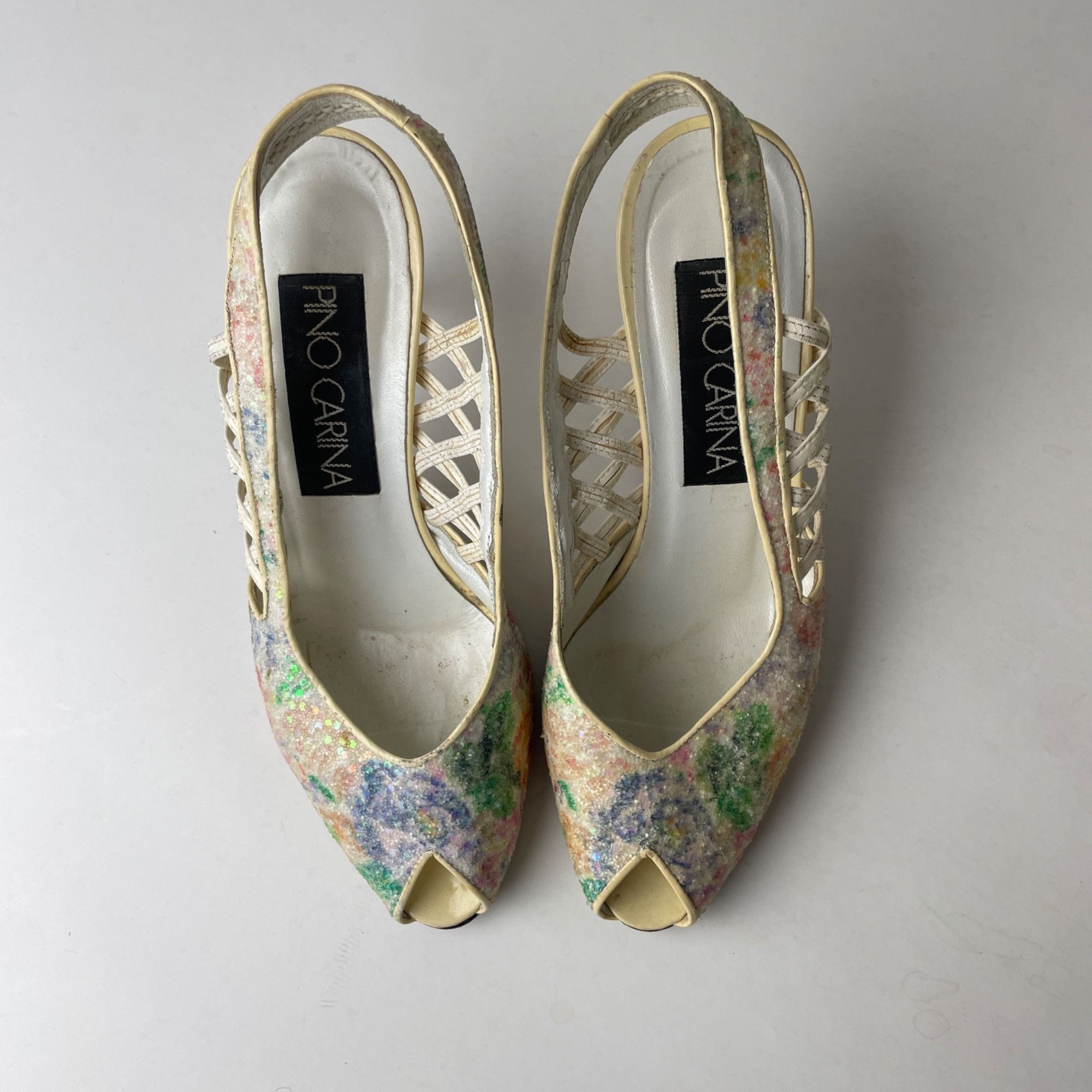 Other 36 - Vintage Pino Carina Marble Heels Purse Set Size US 6 / IT 36 - 2 Thumbnail
