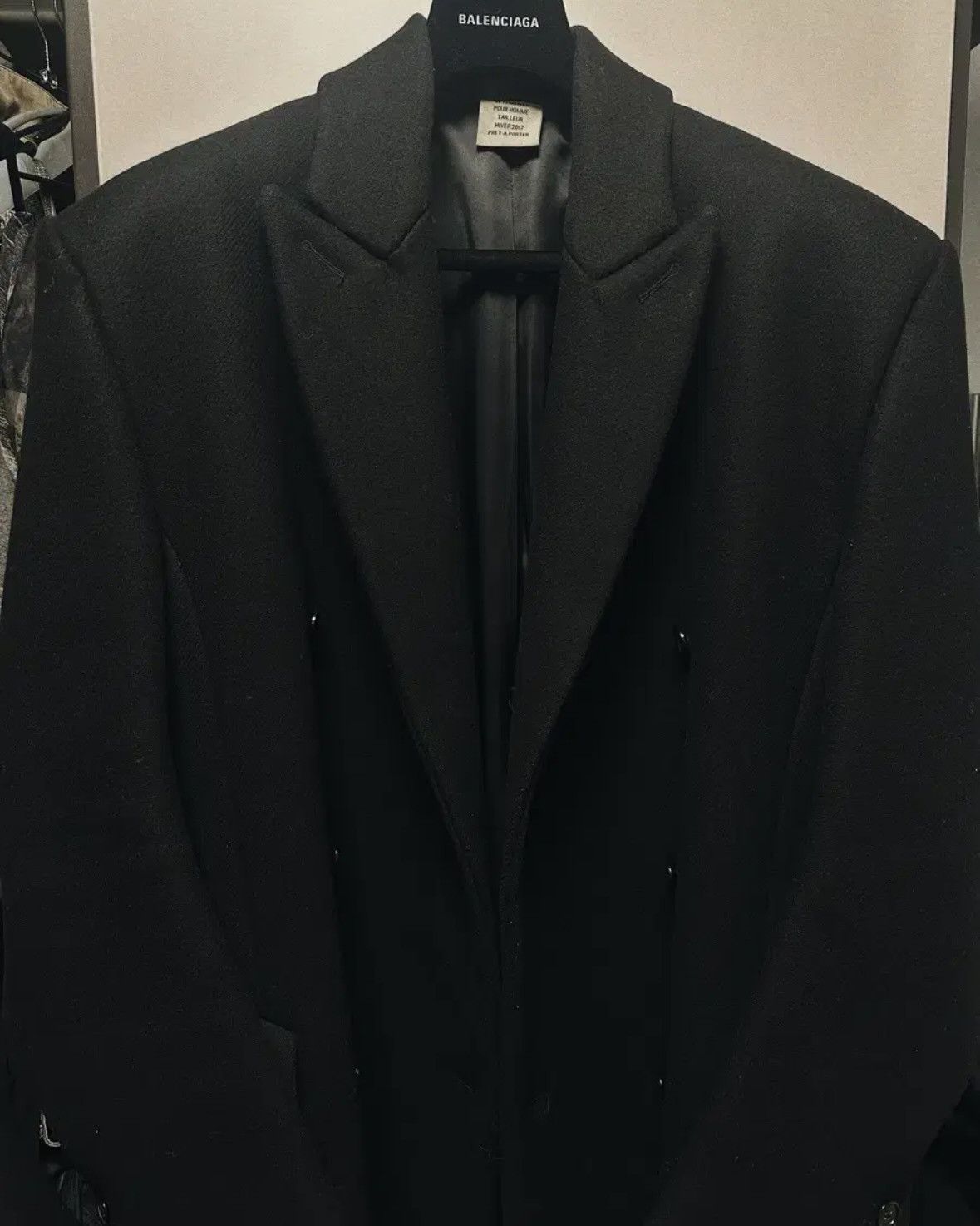 Vetements *archived* Vetements Neck Logo Wool Coat Size US XS / EU 42 / 0 - 2 Thumbnail