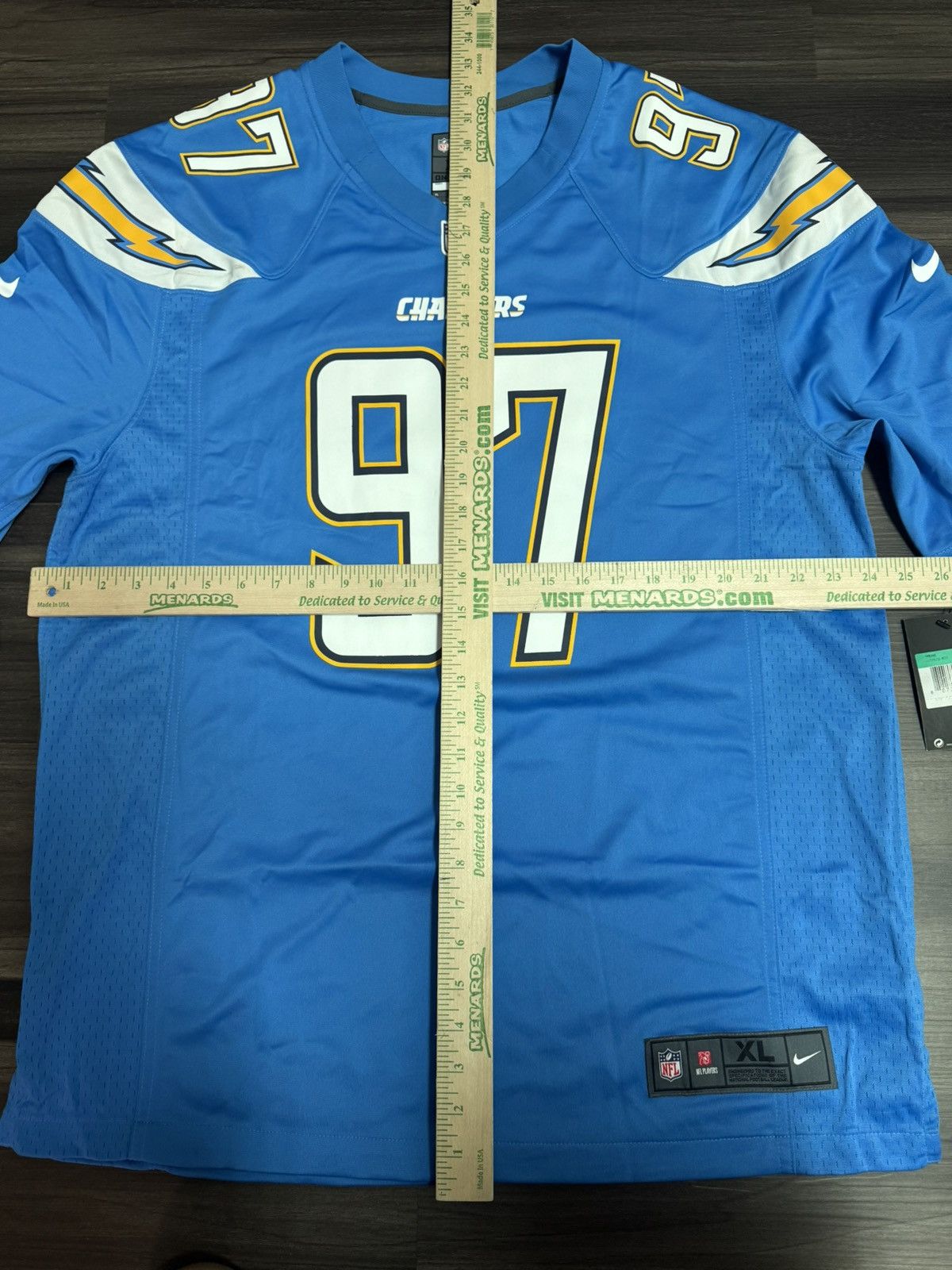Nike Los Angeles Chargers Joey Bosa #97 NFL On Field Game Jersey Size US XL / EU 56 / 4 - 8 Thumbnail
