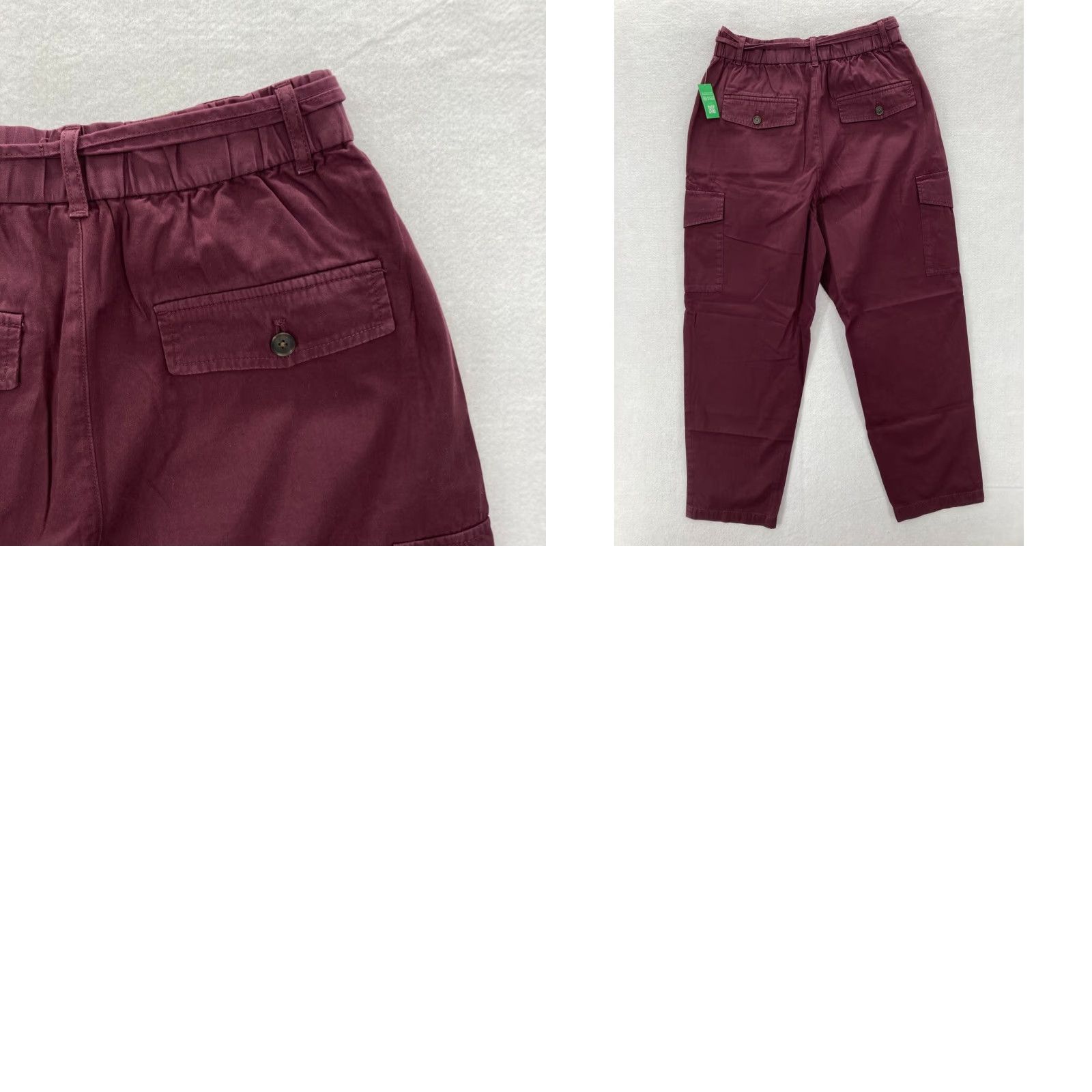 Gap GAP Pants Jogger 4 Purple 100% Cotton Belted High Rise NWT Women’s Cargo Pants Gap Size 27" / US 4 / IT 40 - 9 Thumbnail