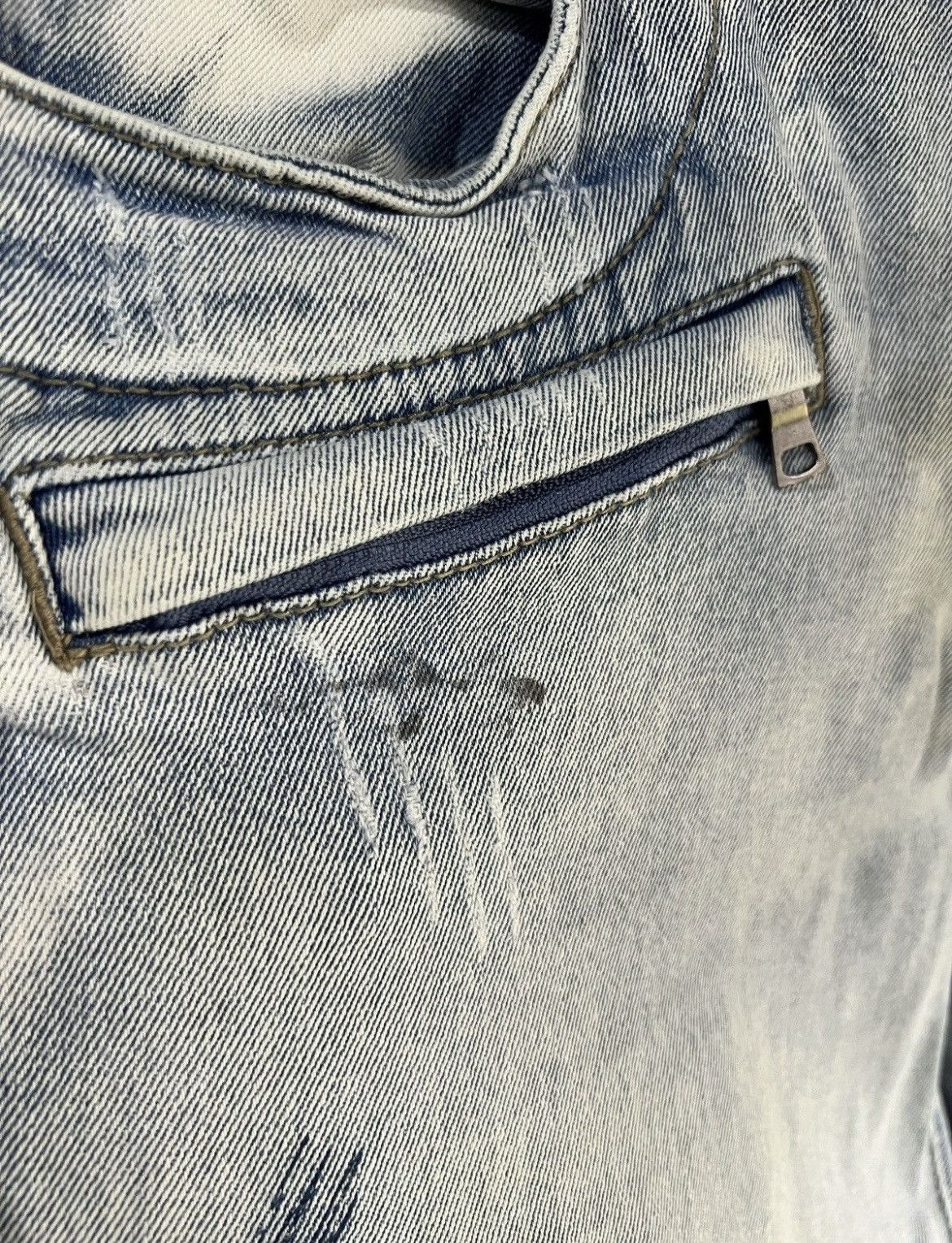 In The Attic 🔥Rare In The Attic Homme Biker Denim Size US 33 - 13 Thumbnail