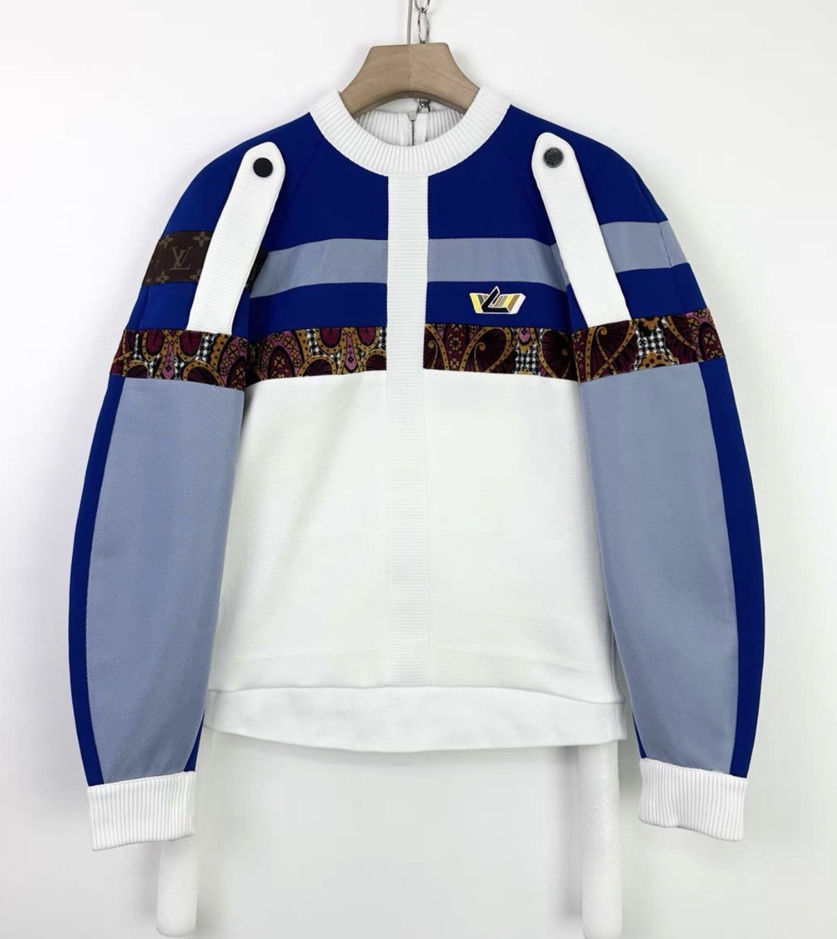 Louis Vuitton Blue Striped Patterned Long Sleeve Sweatshirt Size US S / EU 44-46 / 1 - 1 Thumbnail