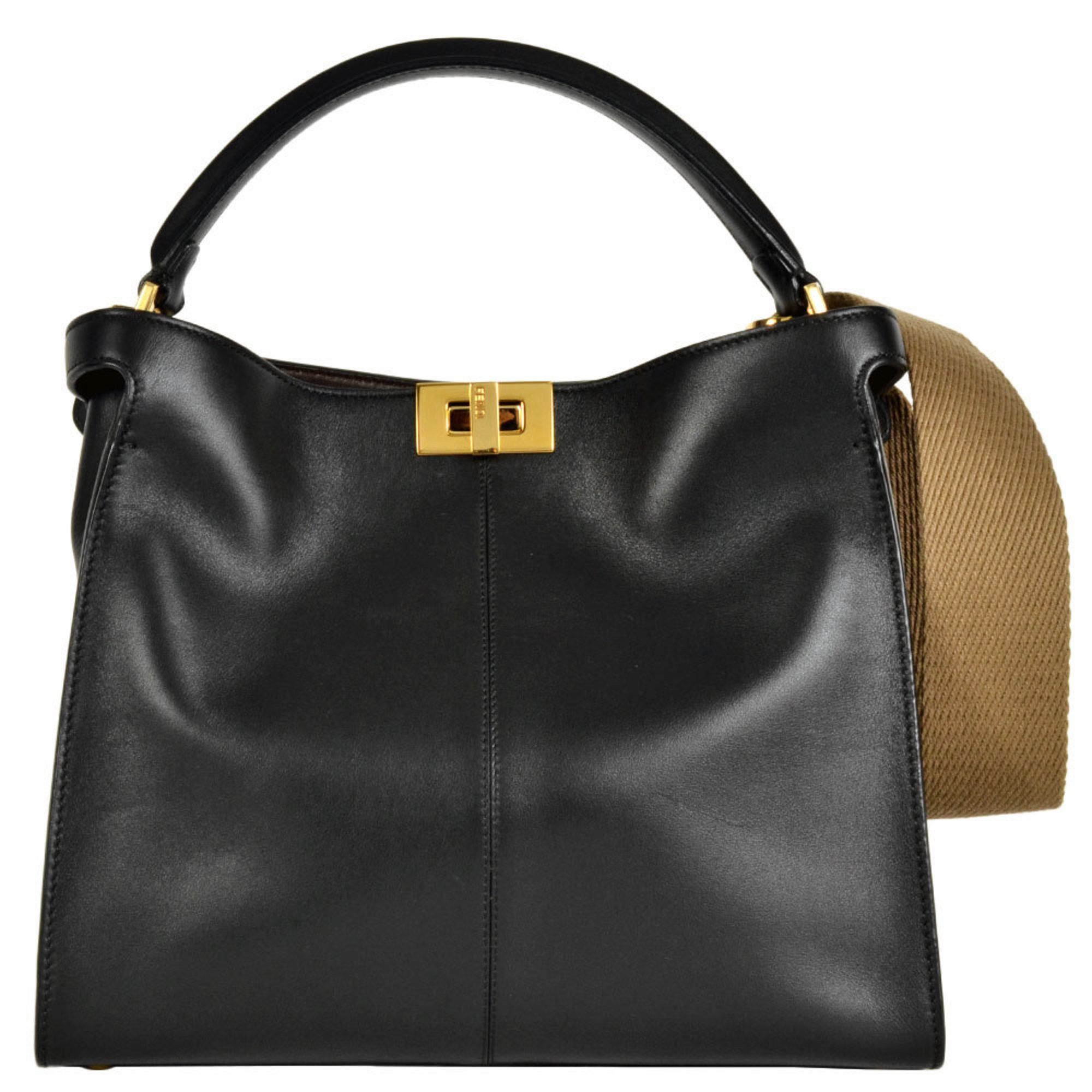 Fendi FENDI Peekaboo X-Lite Regular Handbag Leather 8BN310 Black Women's Size ONE SIZE - 1 Thumbnail