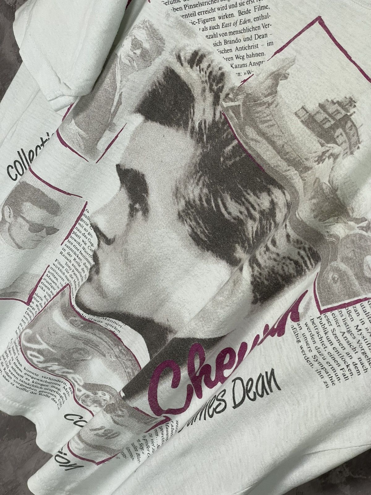 Vintage Vintage 90s JAMES DEAN Iconic Gazette Style archive t shirt Size US XL / EU 56 / 4 - 9 Thumbnail