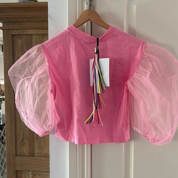MSGM MSGM ITALY cotton Pink Balloon Sleeves T-Shirt SSENSE small Size S / US 4 / IT 40 - 12 Thumbnail