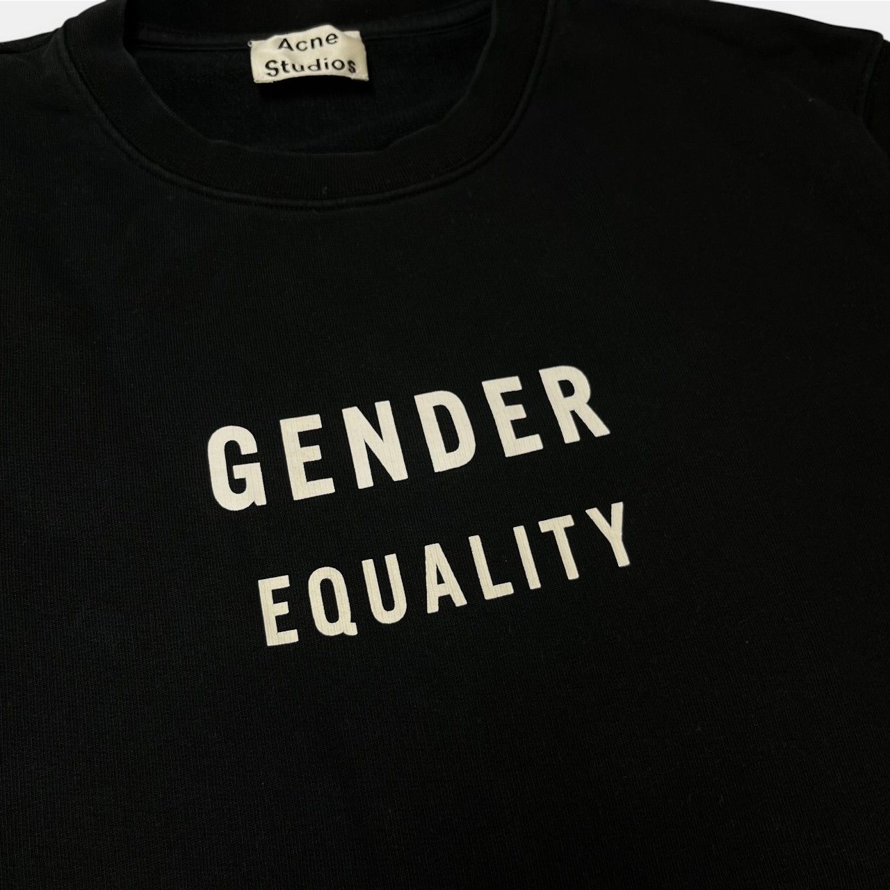Acne Studios Acne Studios Gender Equality Black Sweatshirt PAW15 Size US S / EU 44-46 / 1 - 2 Thumbnail