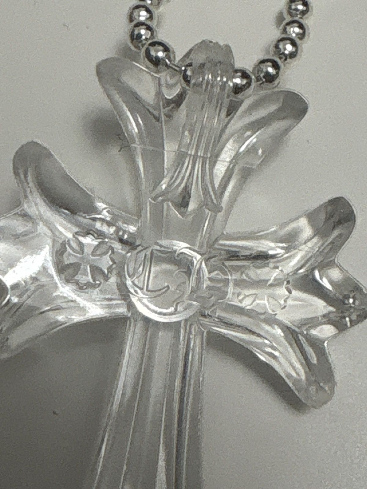 Chrome Hearts Chrome Hearts Clear Cross Pendant Necklace – Acrylic Cross Size ONE SIZE - 6 Thumbnail