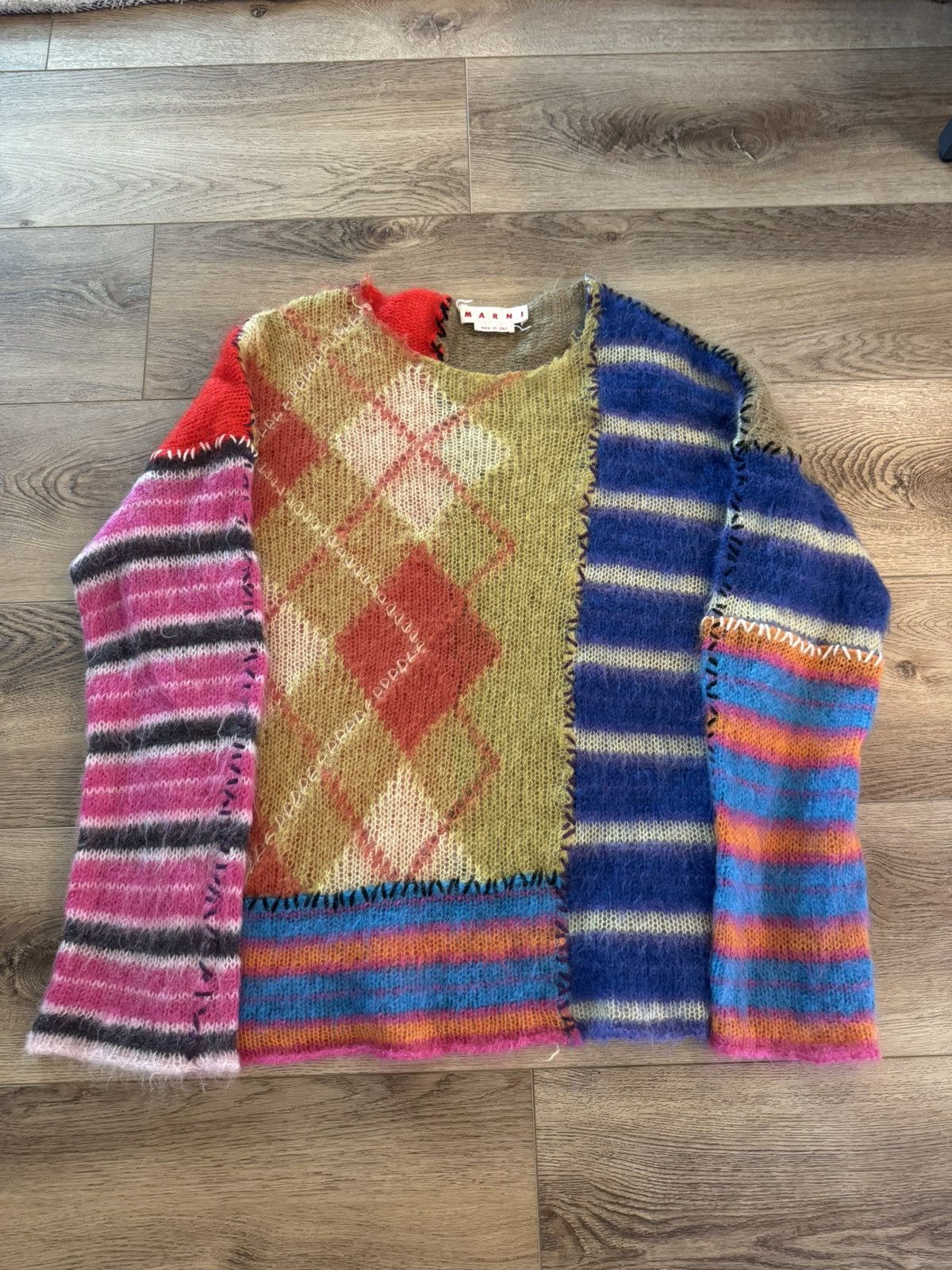 Designer × Marni Marni Roundneck Sweater 'Multicolor' Size US XL / EU 56 / 4 - 3 Thumbnail