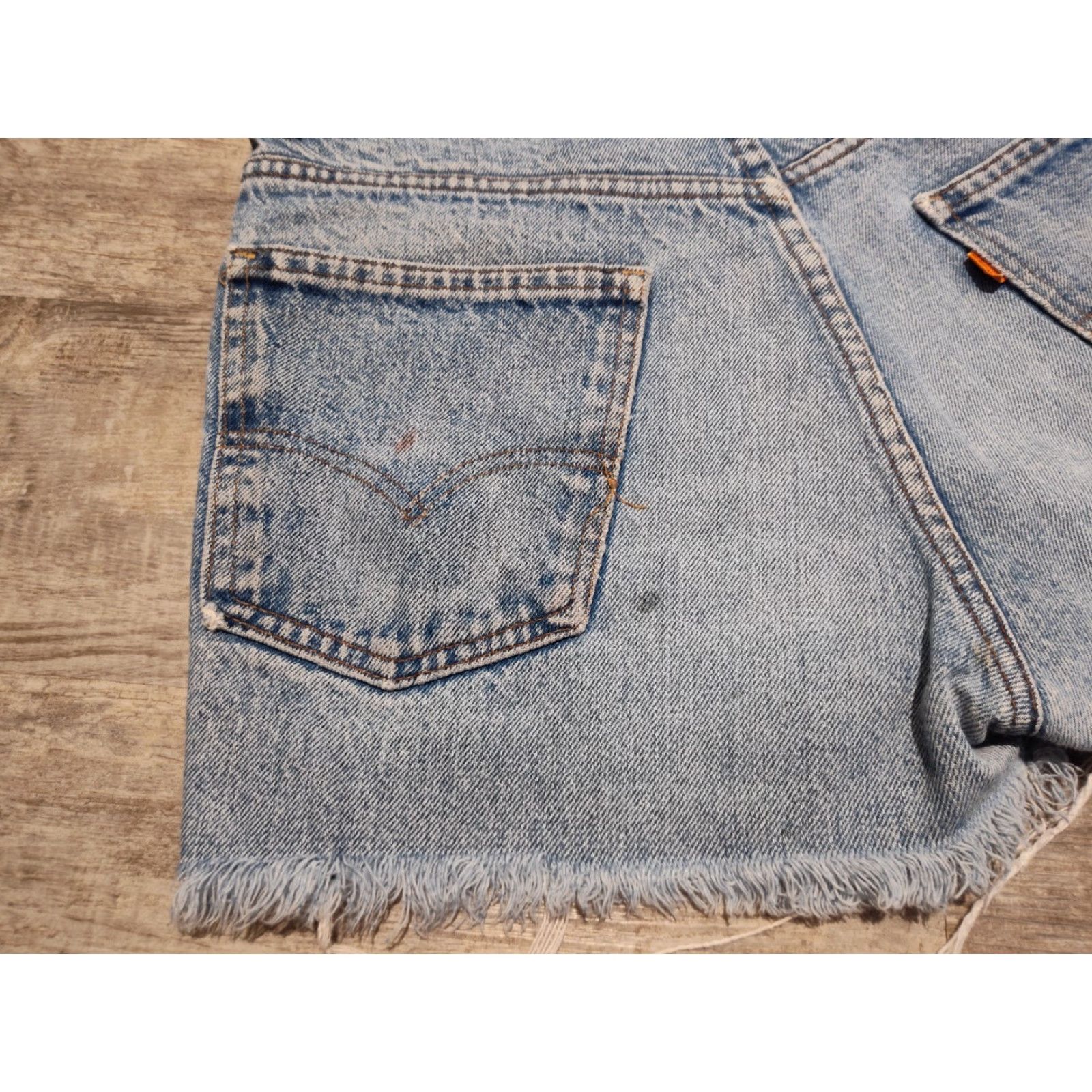 Levi's VINTAGE Levi's 517 Jeans Shorts - Denim Cut-Off Mid Rise 32" Waist Womens Blue 70s Grunge Summer Size 32" / US 10 / IT 46 - 6 Thumbnail