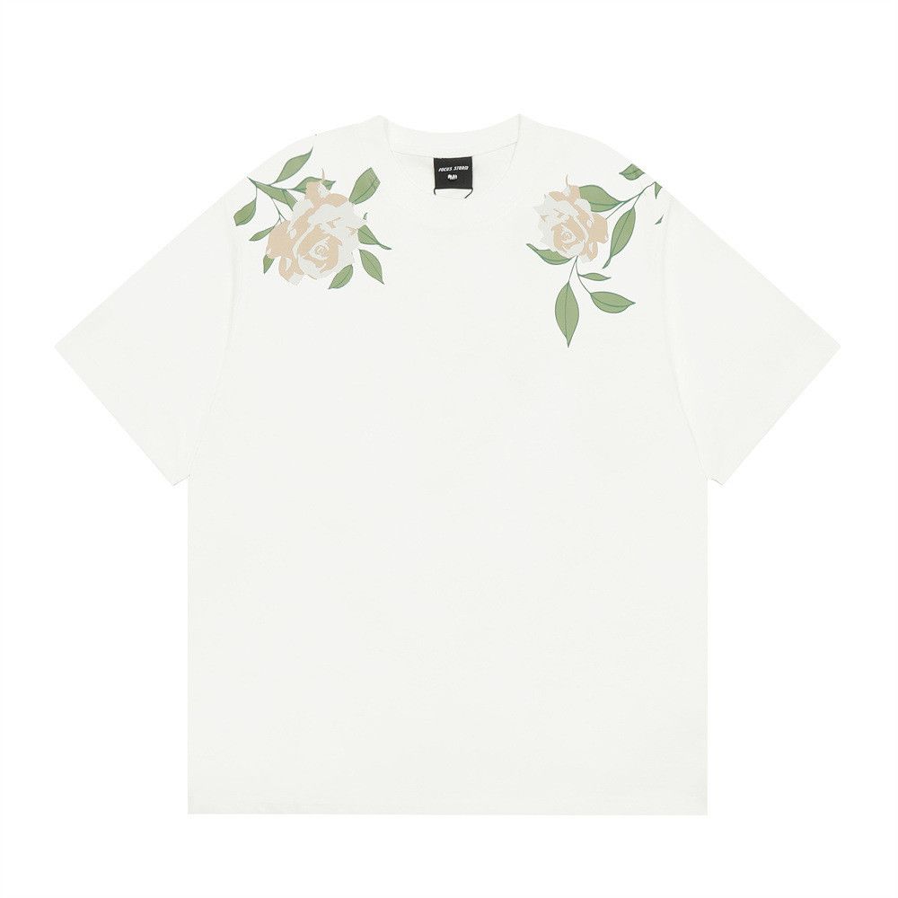 Japanese Brand × Vintage Street retro rose print pure cotton loose casual tee Size US M / EU 48-50 / 2 - 2 Thumbnail
