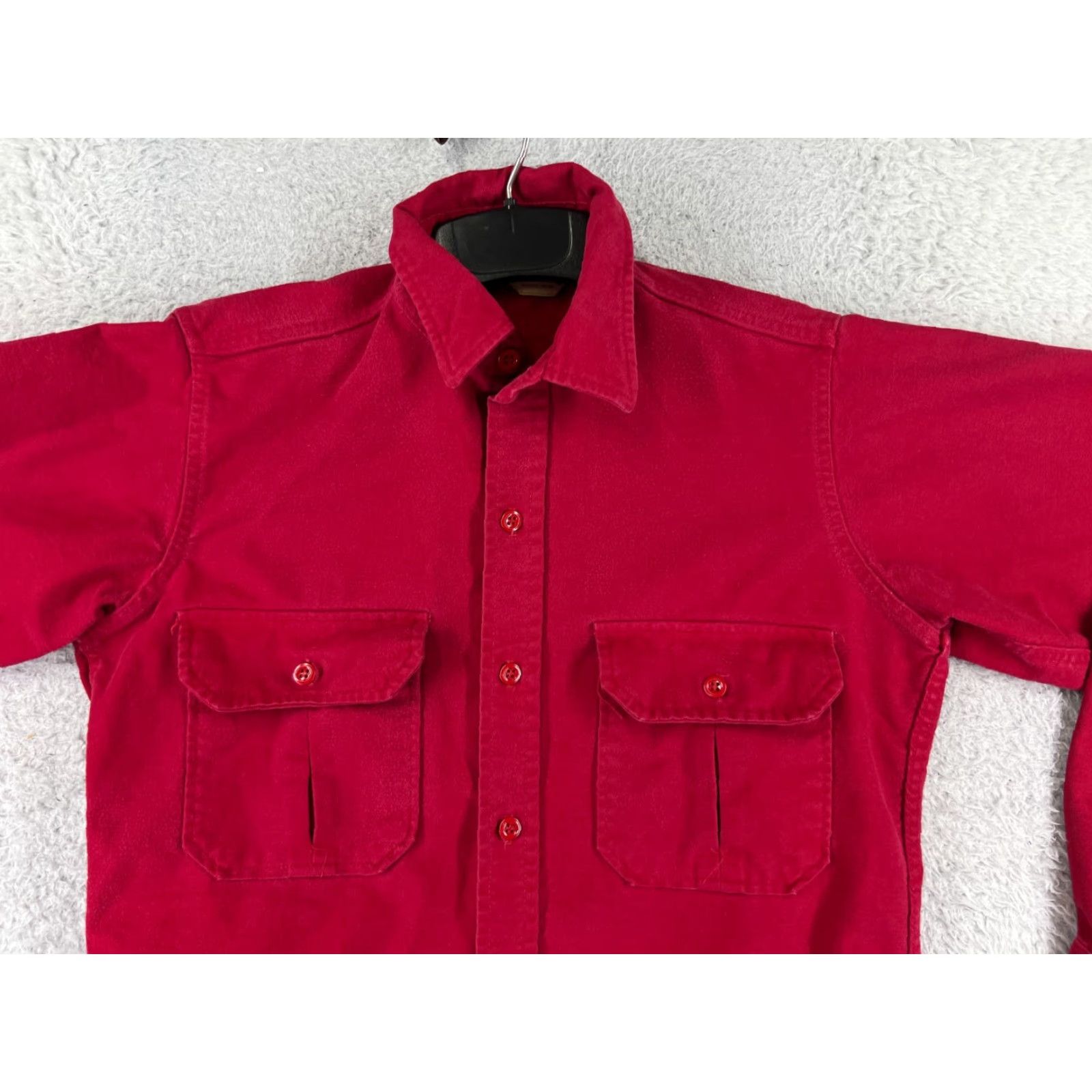 Vintage Cabela's Shirt Men Medium Red Button-Down Long Sleeve Collared USA Theme Pockets All Seasons 100% Cotton Mens Size US M / EU 48-50 / 2 - 6 Thumbnail