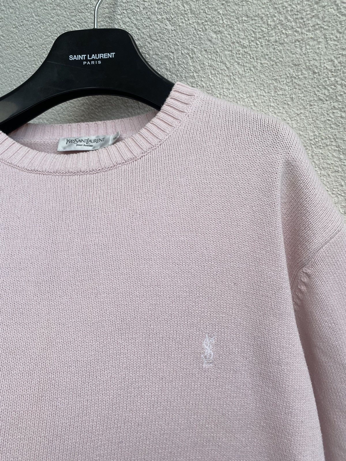 Yves Saint Laurent Pinky Cream YSL Sweater Knit Size US XXL / EU 58 / 5 - 1 Thumbnail
