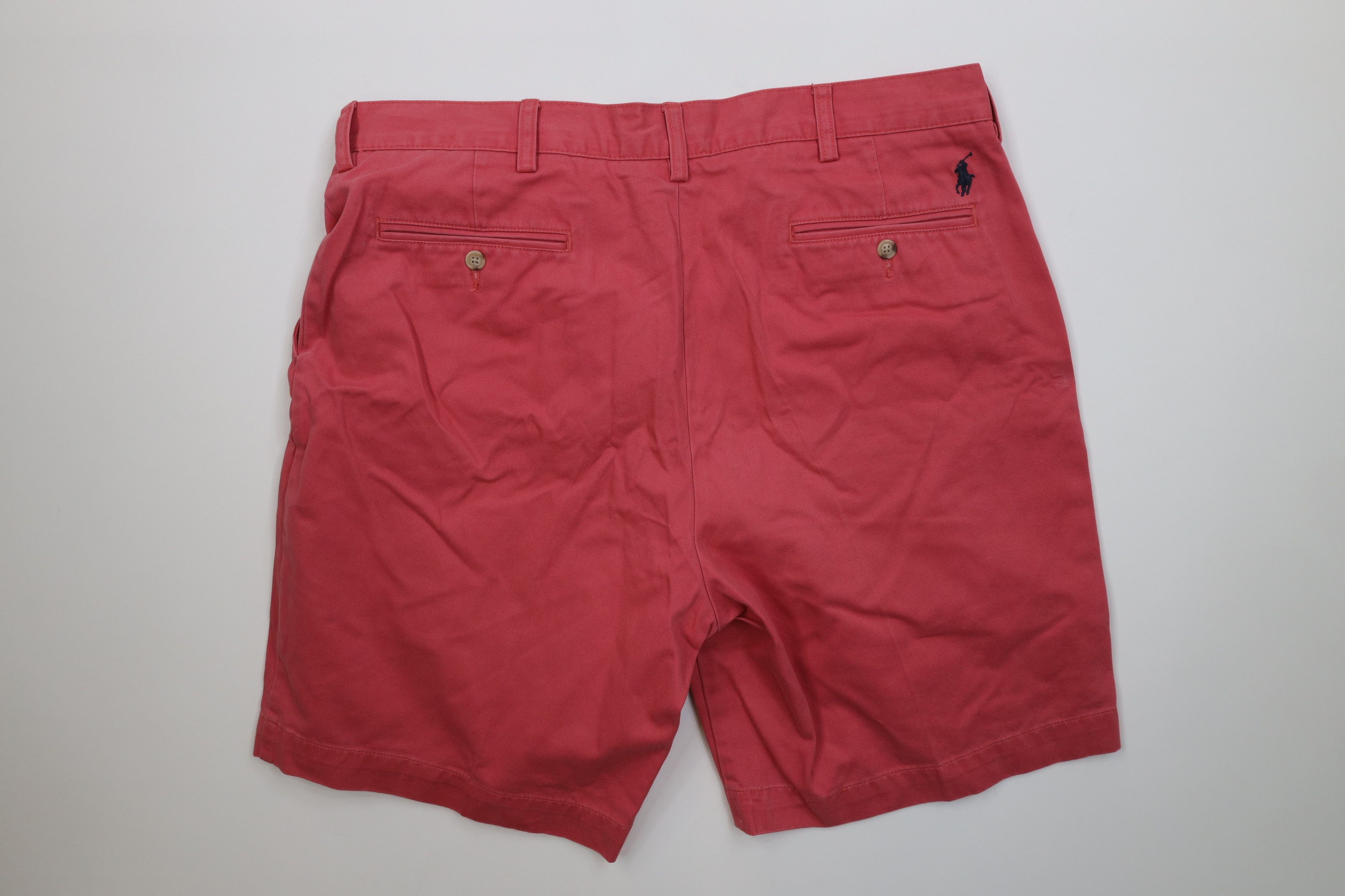Ralph Lauren Vintage 90s Ralph Lauren Above Knee Chino Shorts Pink Cotton Size US 36 / EU 52 - 9 Thumbnail