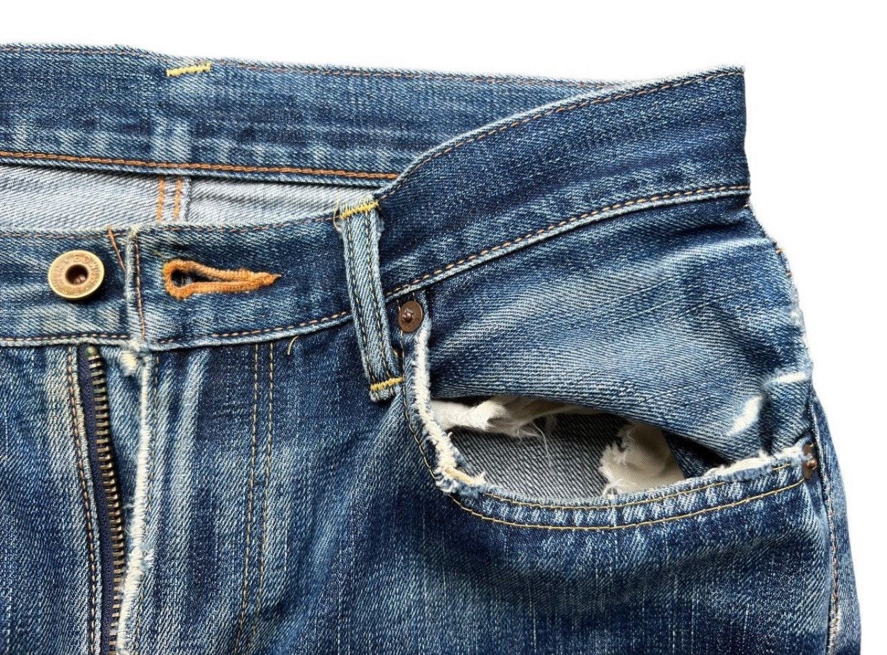 Edwin Vintage Edwin 505xx Selvedge Distressed Denim Jeans 30x30 Size US 30 / EU 46 - 13 Thumbnail