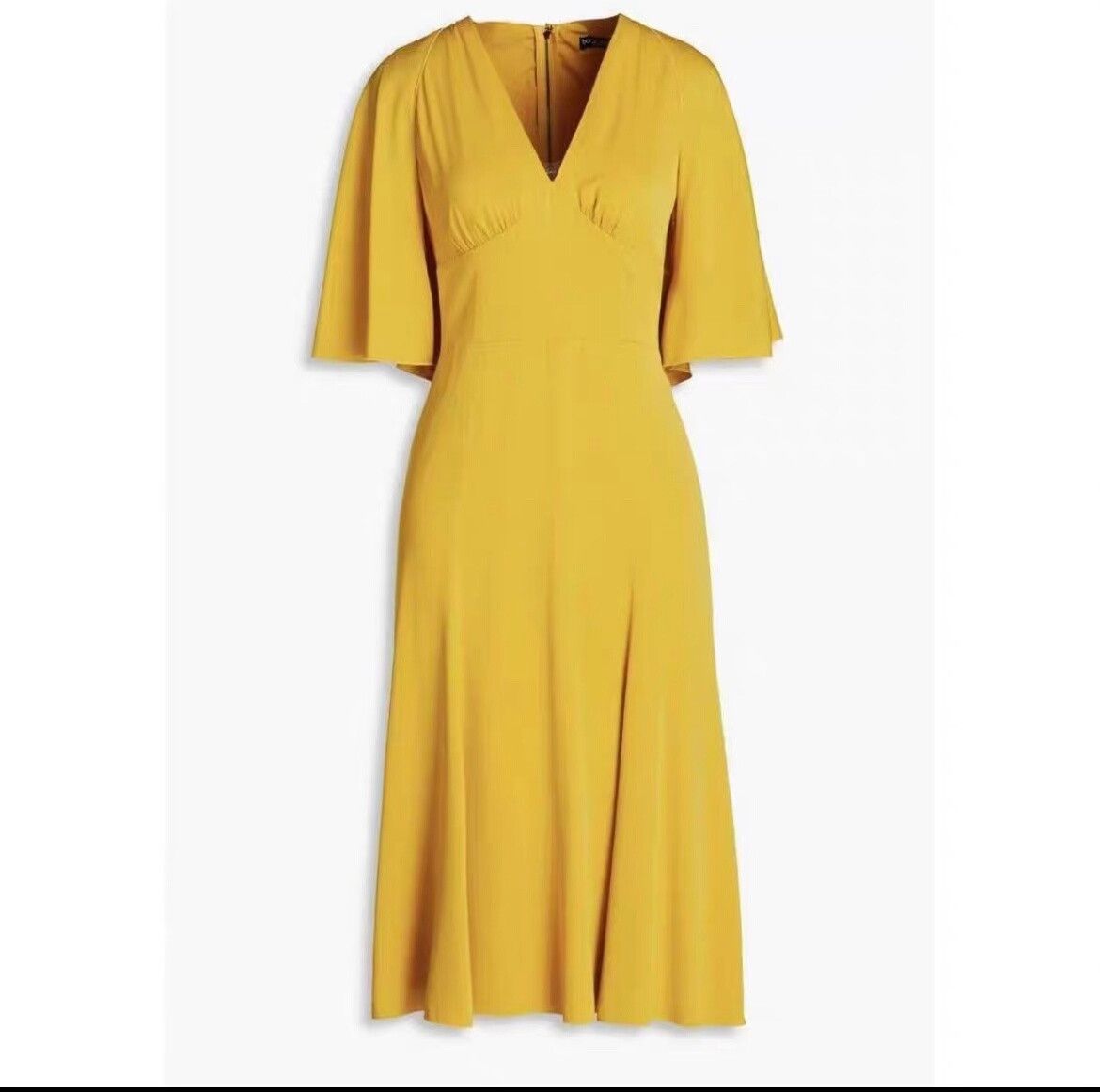 Dolce & Gabbana Dolce & Gabbana Yellow Silk Dress IT48 Size L / US 10 / IT 46 - 1 Thumbnail