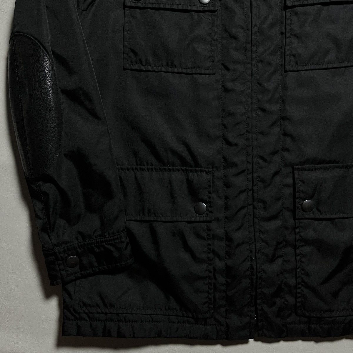 Prada Prada Black Nylon Leather Biker Jacket Size US S / EU 44-46 / 1 - 3 Thumbnail