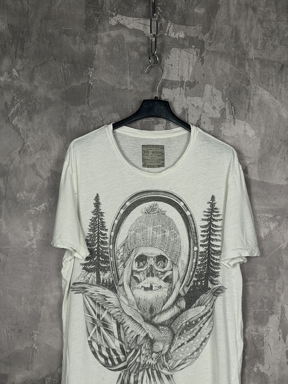 Allsaints × Vintage T-shirt Vintage Allsaints Distressed Faded Art Graffiti Rare Size US M / EU 48-50 / 2 - 2 Thumbnail