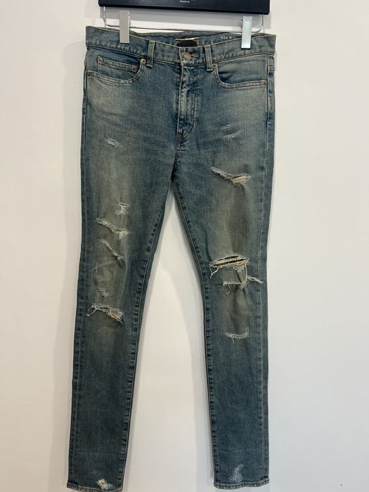 Saint Laurent Paris Crash denim extra skinny | Grailed