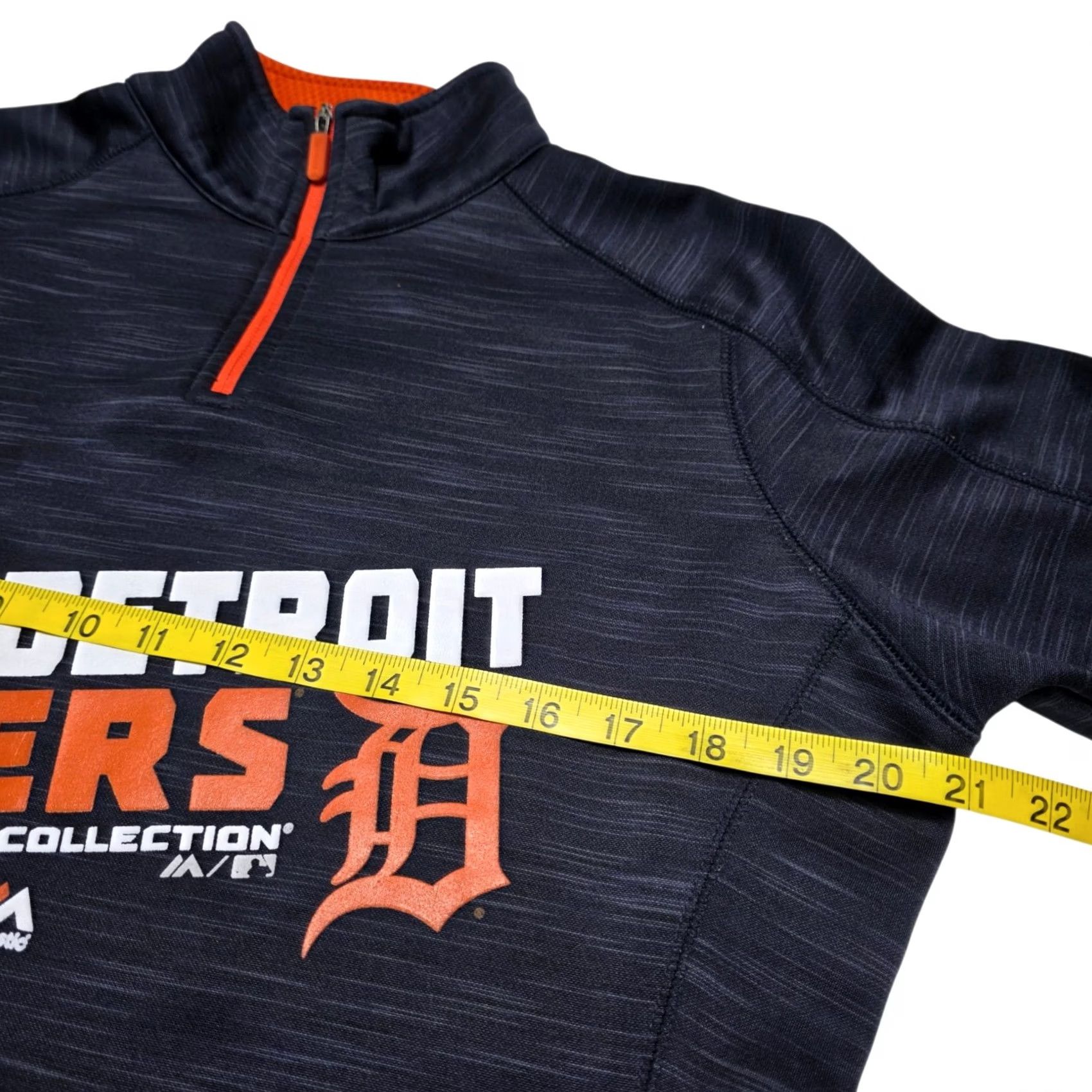 Vintage VINTAGE Detroit Tigers Majestic Fan Fashion Women’s 1/4 Quarter Zip Pullover Large Size L / US 10 / IT 46 - 2 Thumbnail