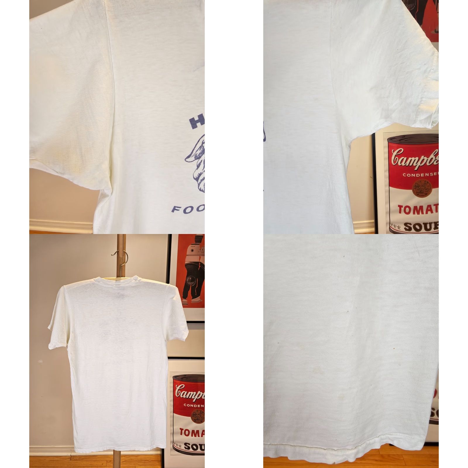 Vintage VINTAGE DIRBY 50' HAMBURG FOOTBALL T-SHIRT White Small Short Sleeve Round Neck Cotton Men SZ Small Shirt Mens Size US S / EU 44-46 / 1 - 8 Thumbnail
